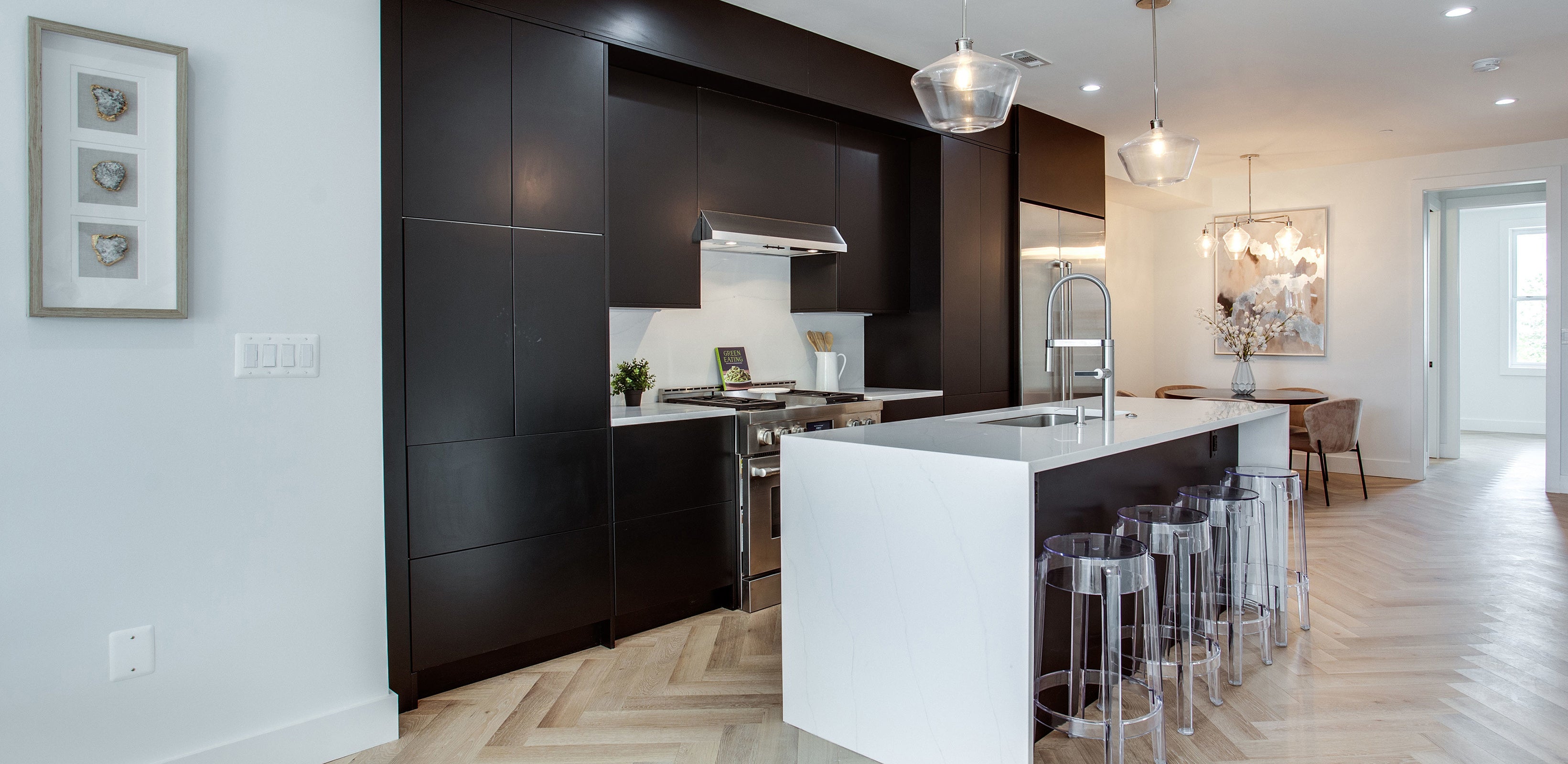 A Sleek Black Kitchen in Washington, D.C.