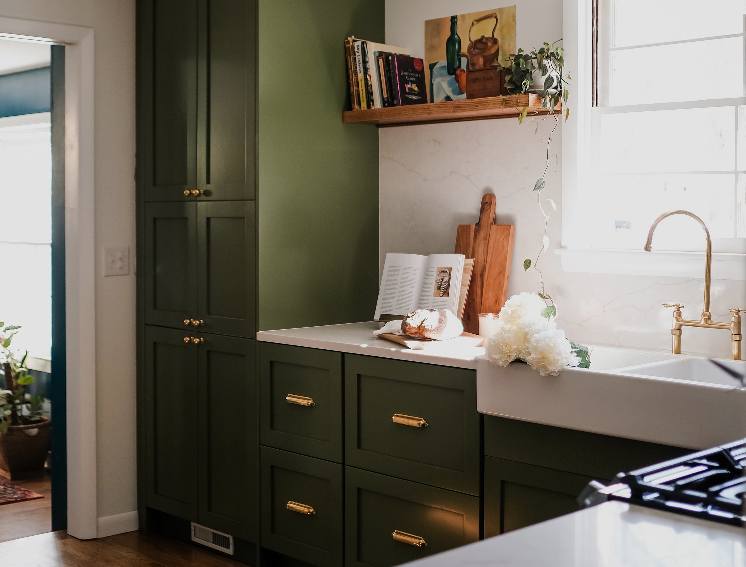 A Cheery Green Kitchen
