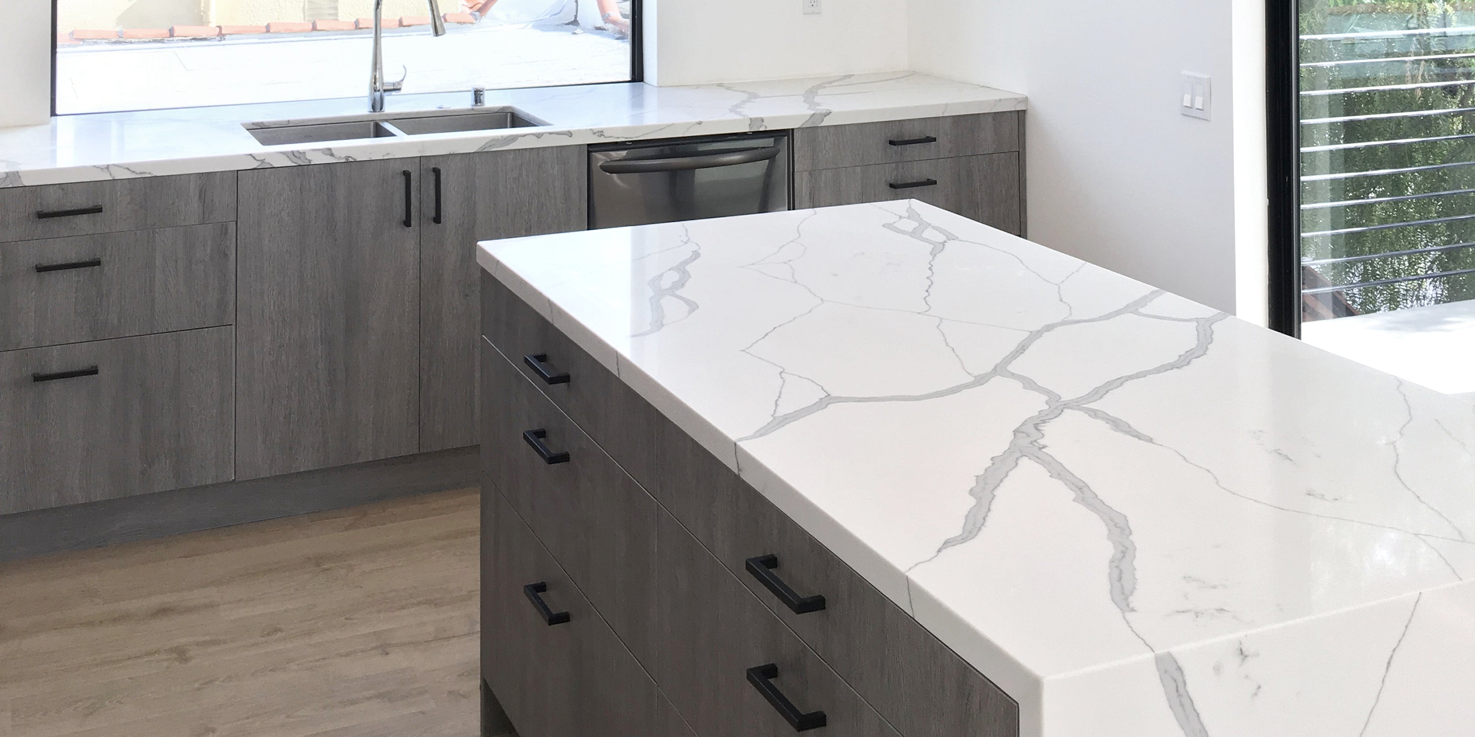 Sleek Quarry Kitchen in Culver City