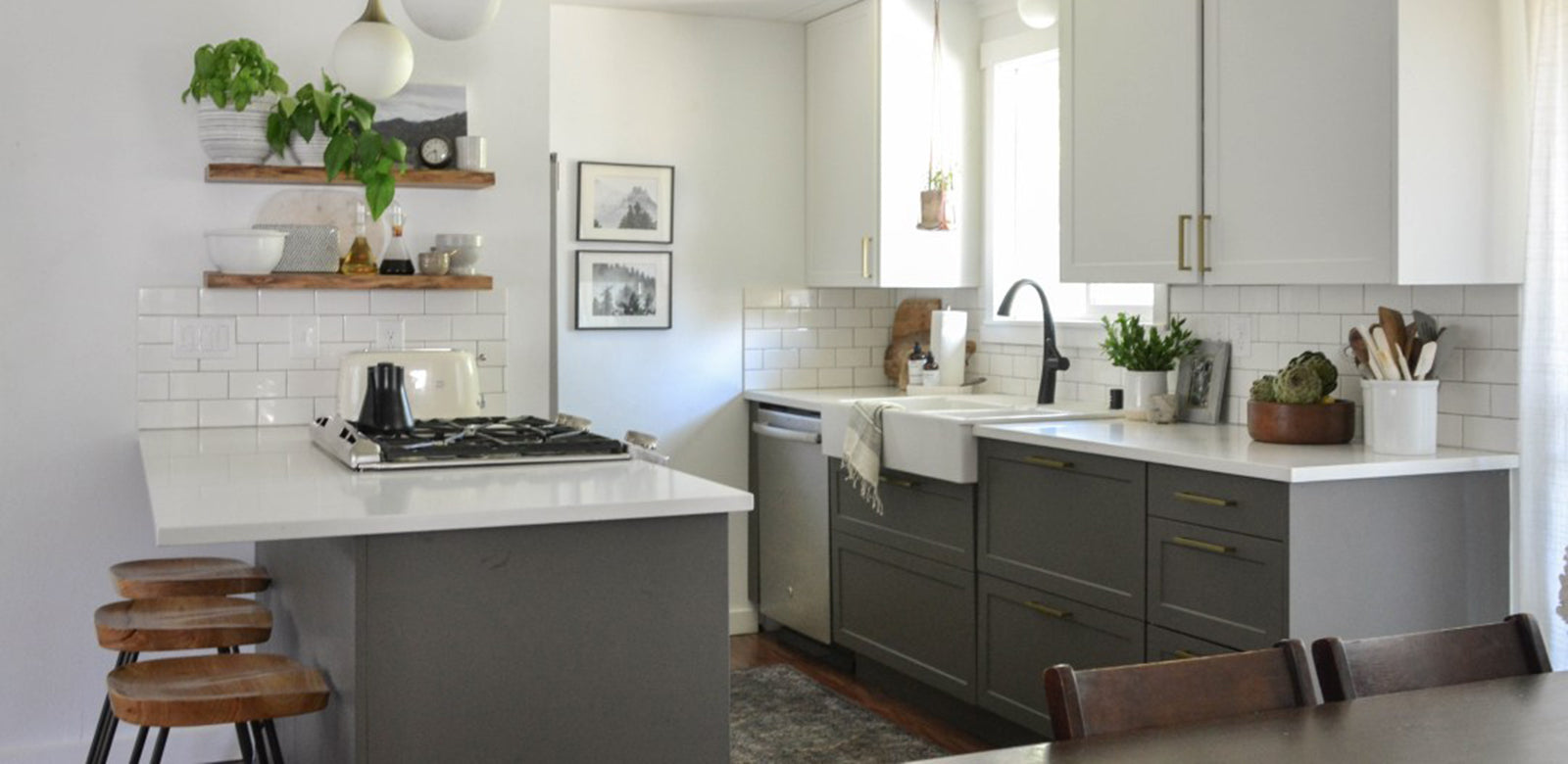 Bright and Airy Galley Kitchen with Supermatte Shaker