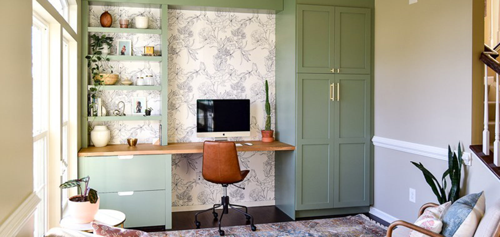 DIY Office Storage Using Sektion Cabinets