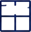 Black metal square window shade