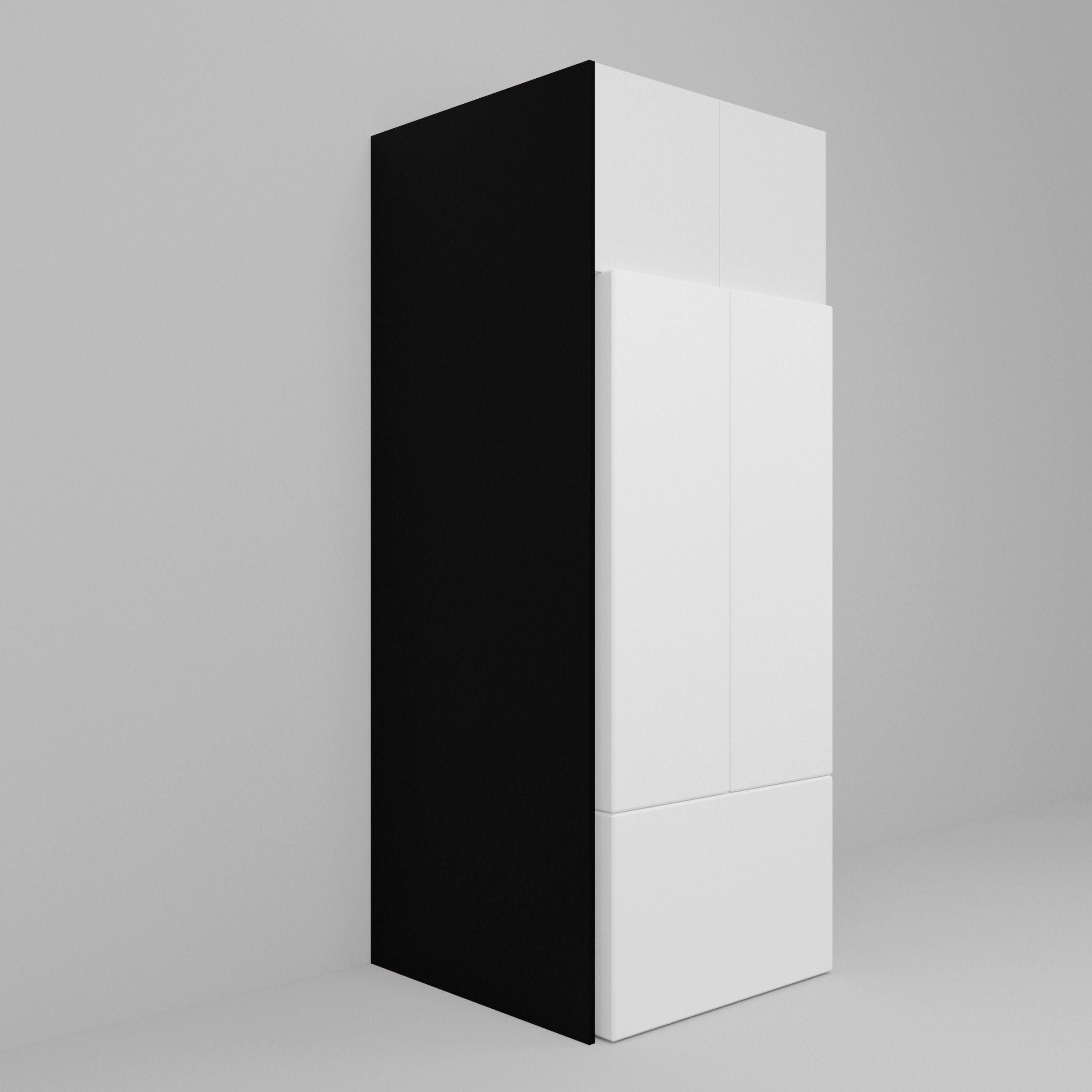 Black Supermatte Slab Cover Panels for Sektion