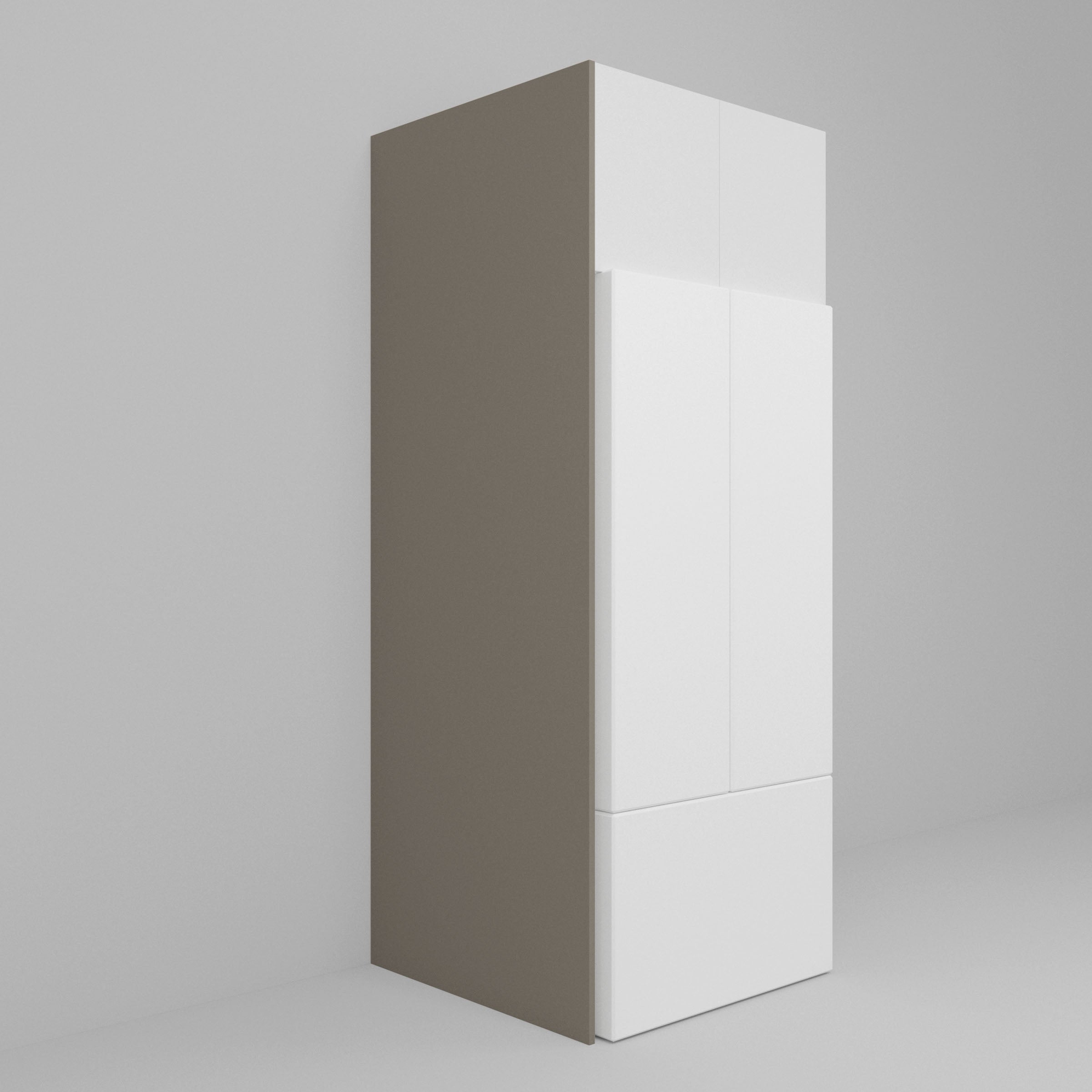 Desert Grey Supermatte Slab Cover Panels for Sektion