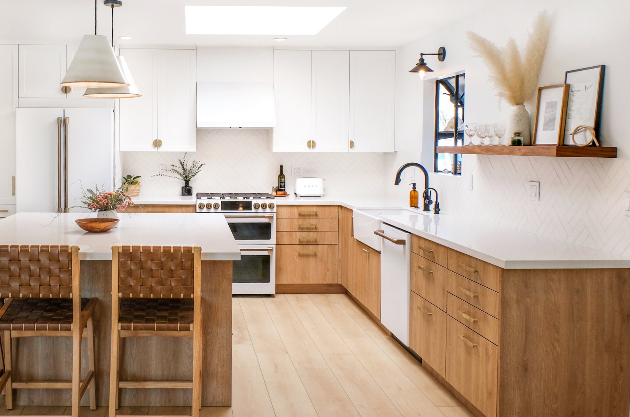 Semihandmade cabinet door white and wood kitchen tahoe