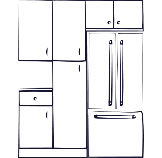 kitchen cabinet illustration
