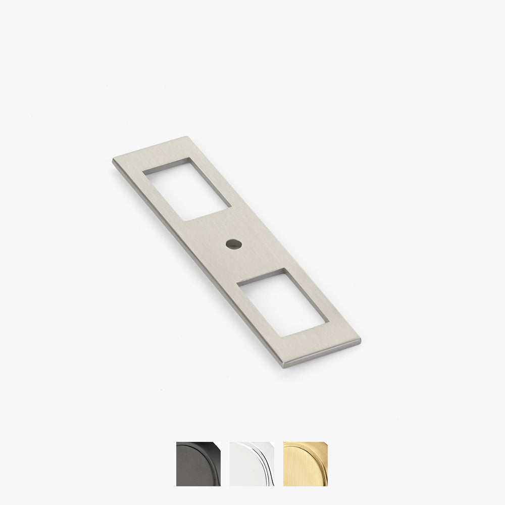 4in Modern Backplate For Knob by Emtek Satin Nickel
