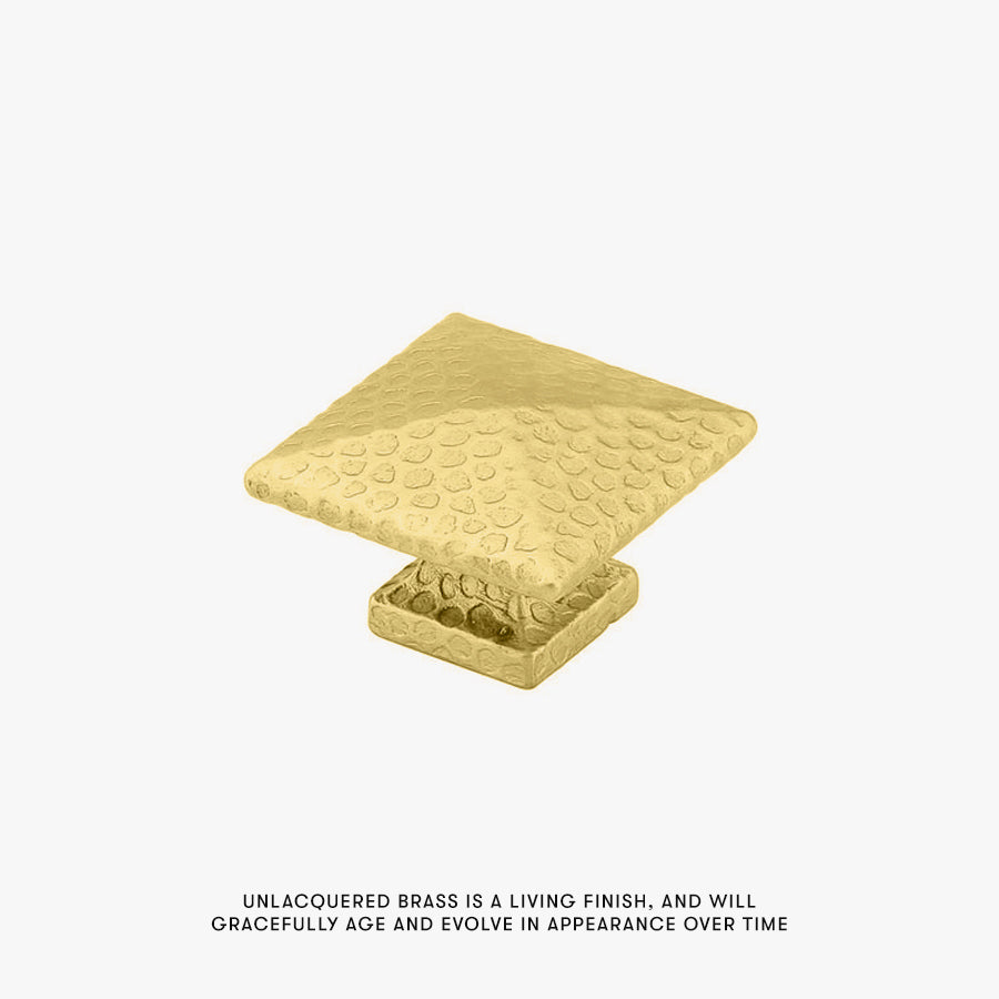 Arts and Crafts 1in Square Dimpled Knob by Emtek