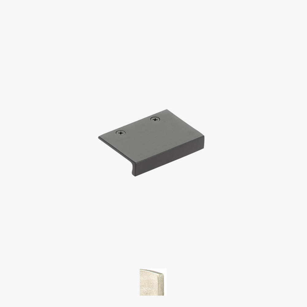 Sandcast Bronze Rustic Modern Edge Pull by Emtek 1-1/2" Flat Black Bronze