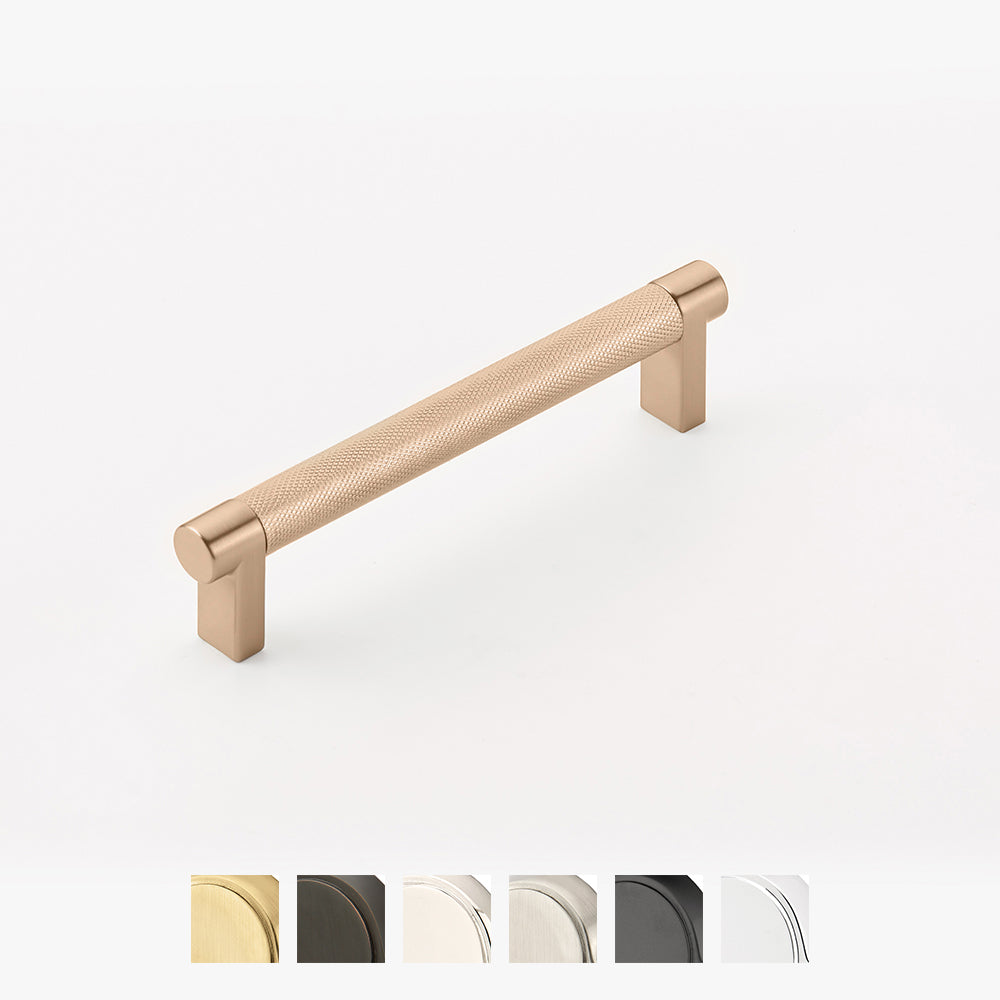 Select 5in Cabinet Pull by Emtek Knurled (KN) Satin Copper