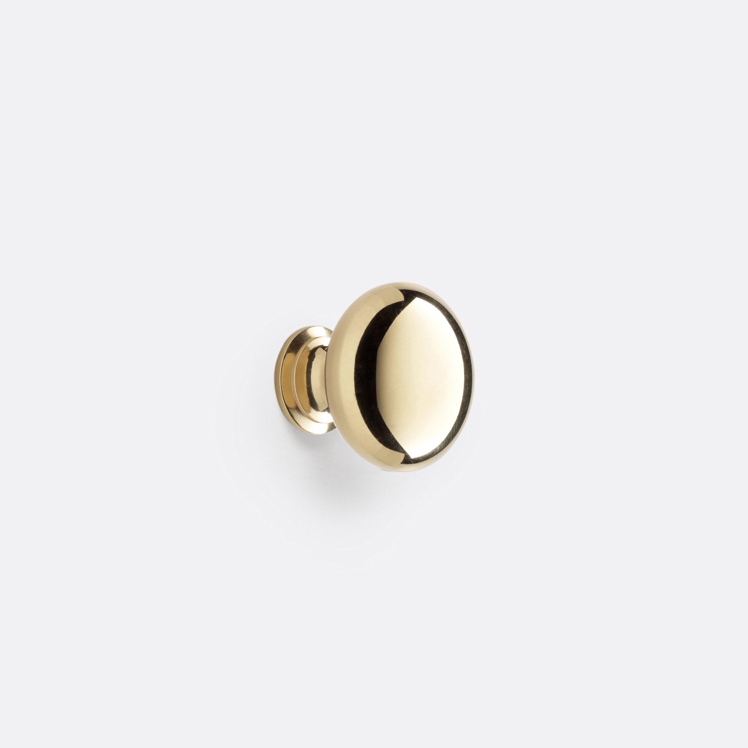 Massey Round Cabinet Knob by Rejuvenation Unlacquered Brass