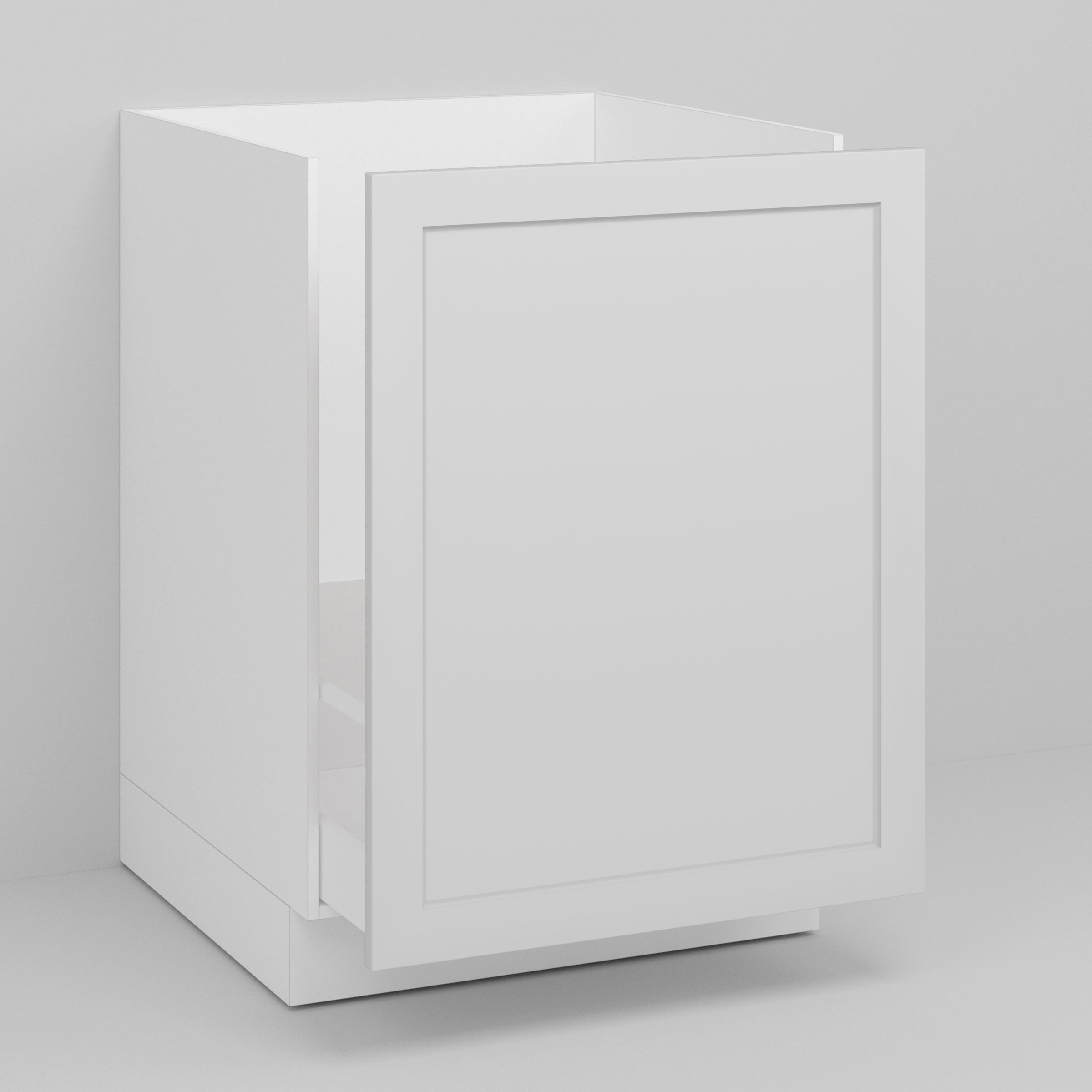 White Supermatte Shaker Drawer for Sektion 12" 30" Pull Out