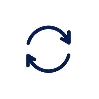 Dark blue refresh icon