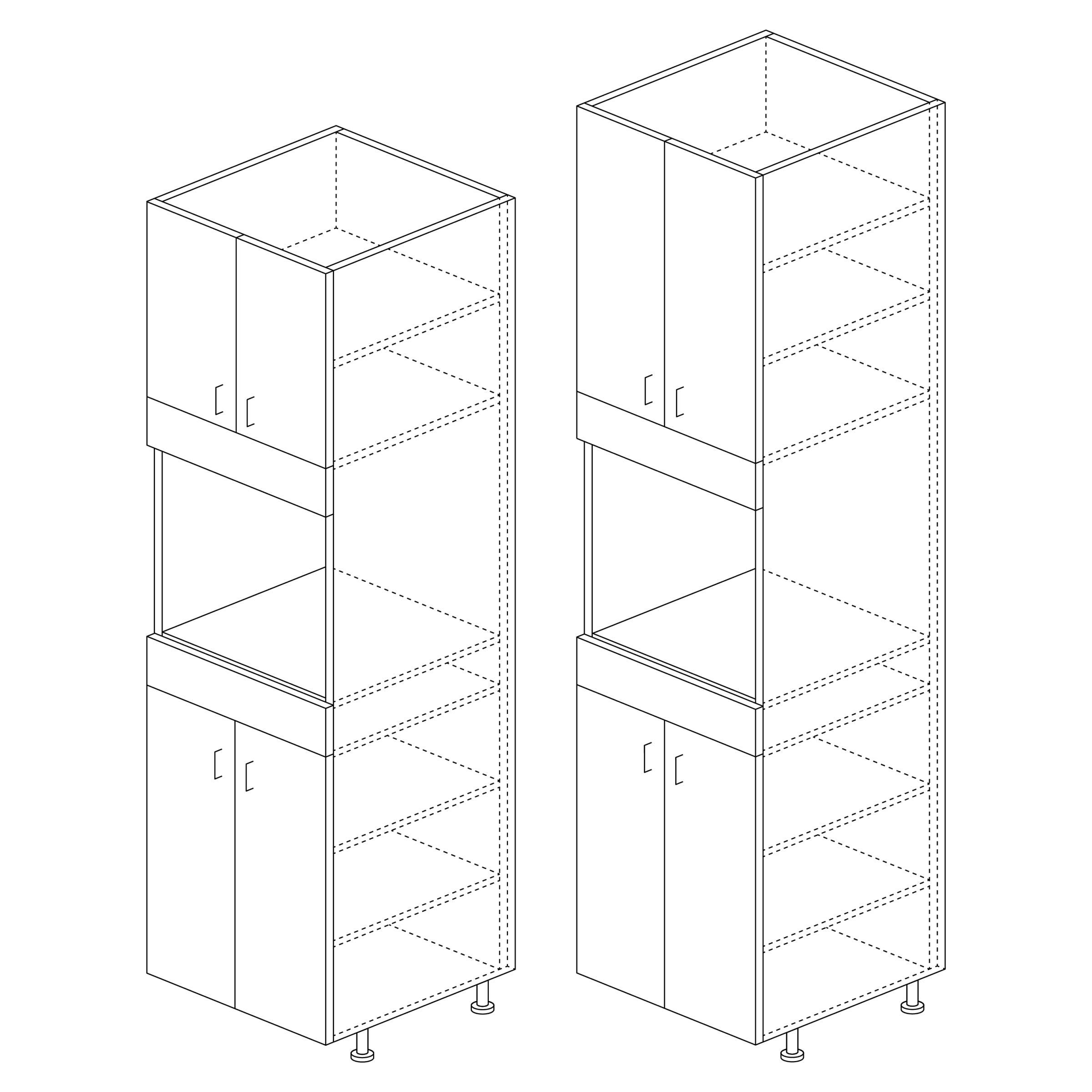 Tall Cabinet: Single Oven 90"H x 24" D