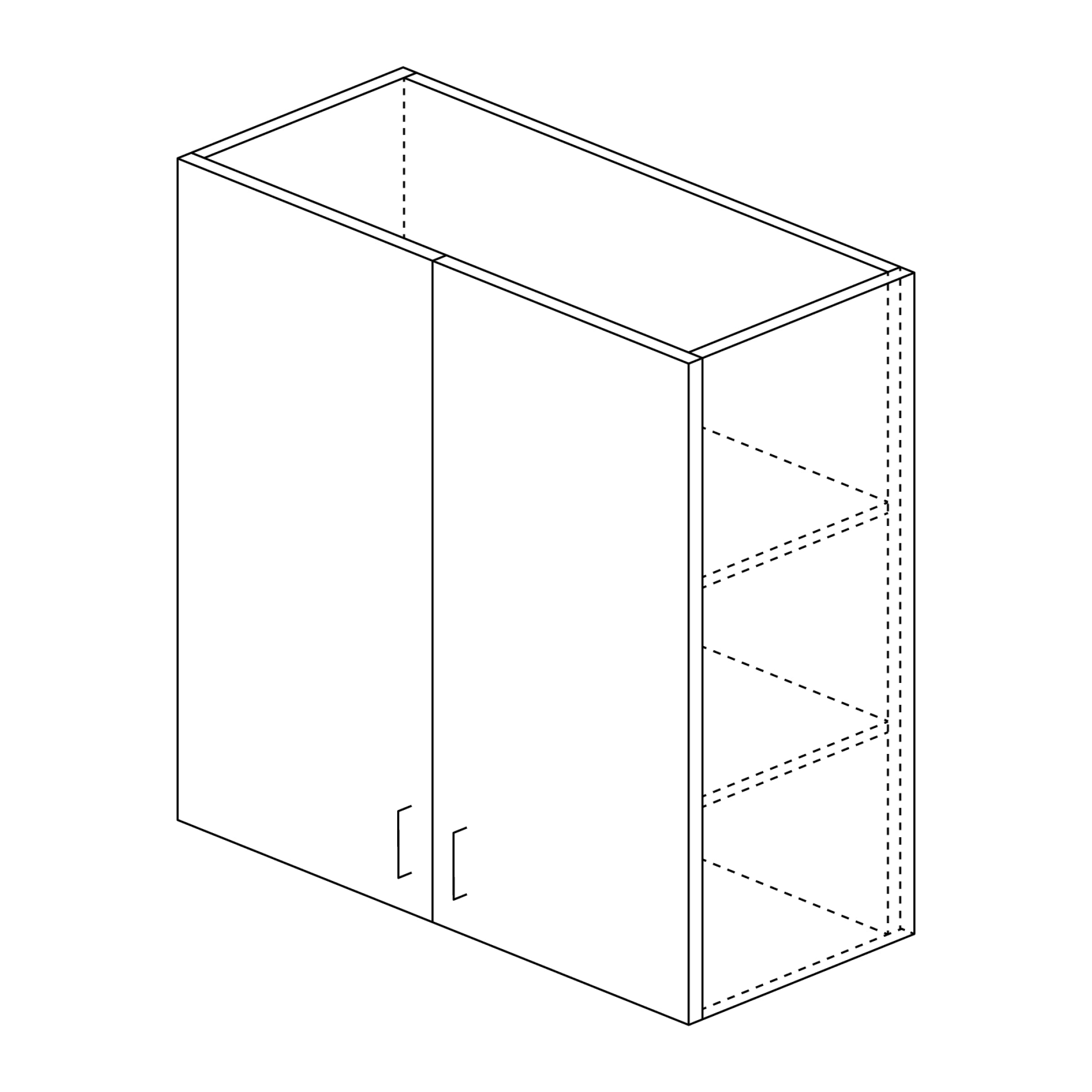 Wall Cabinet: Shelves 25"H x 12"D