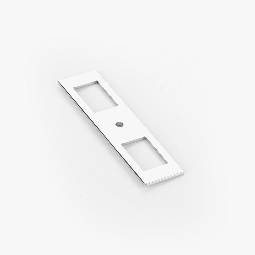 4in Modern Backplate For Knob by Emtek Polished Chrome