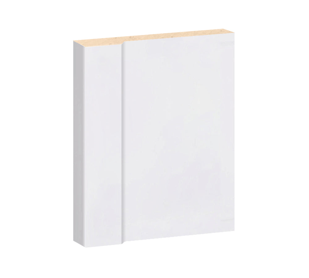 5" x 4" Cabinet Door Sample SSS Quarterline / White