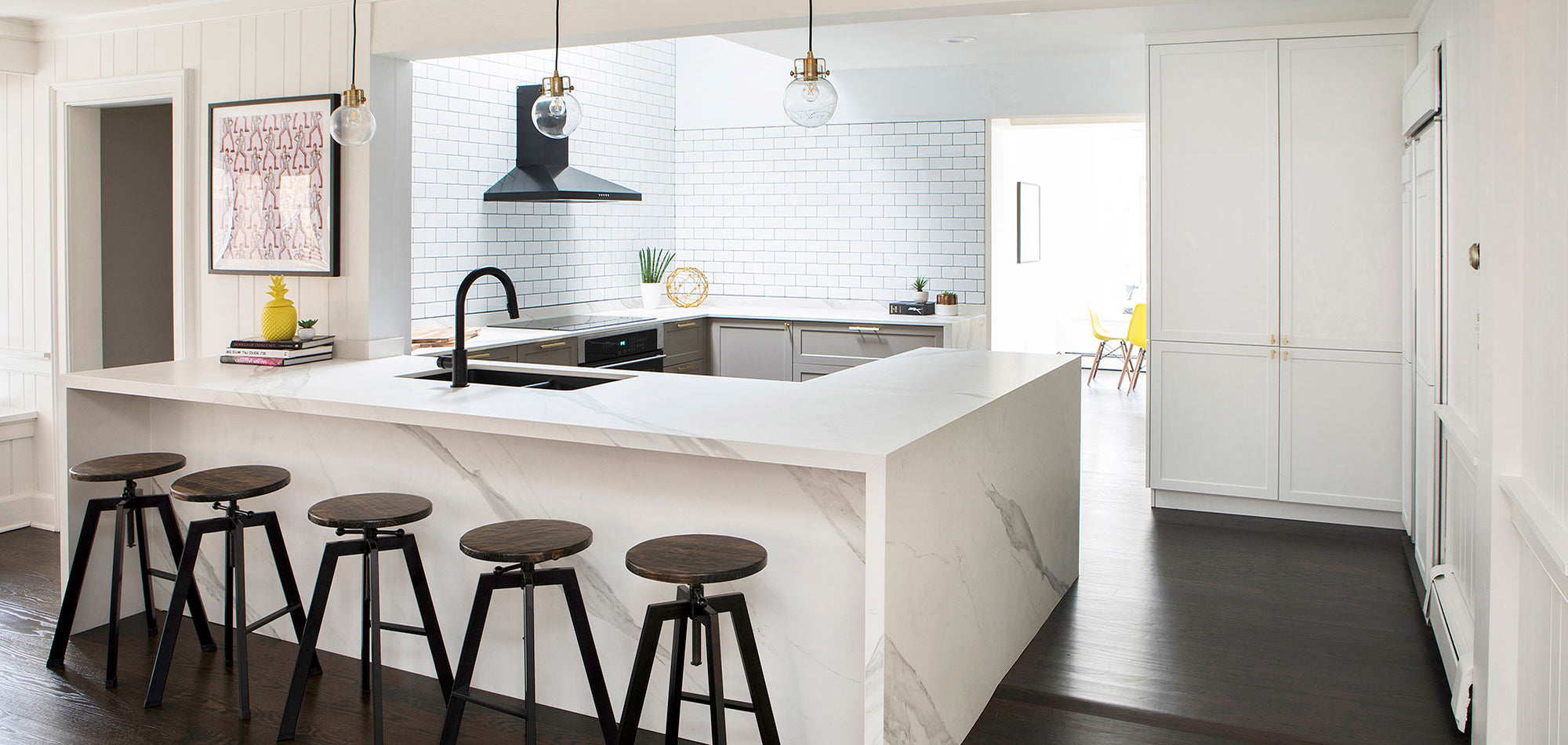 Coco Rocha's Modern Farmhouse with Light Grey Shaker