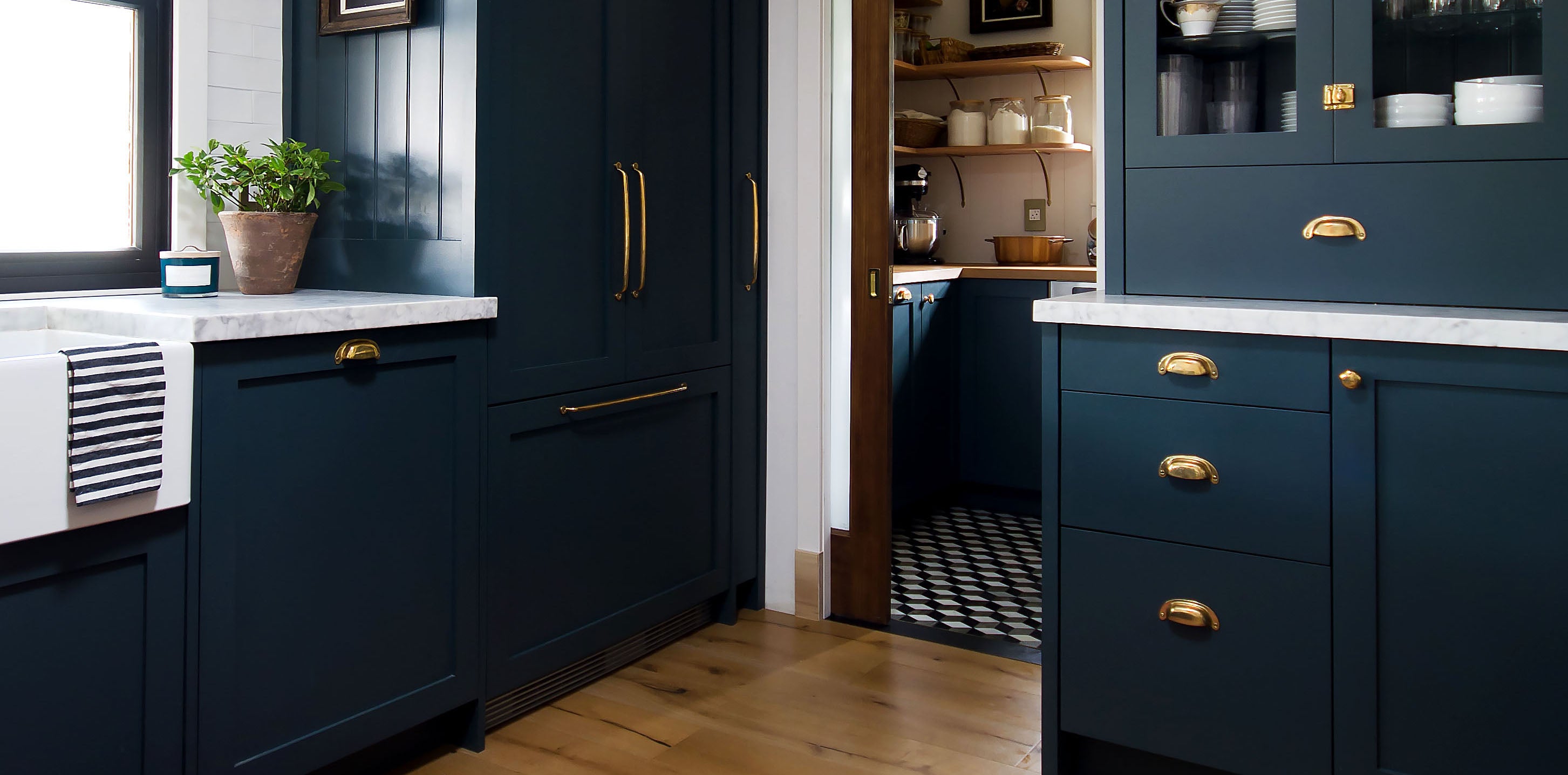Navy Kitchen with a Stunning Built-in