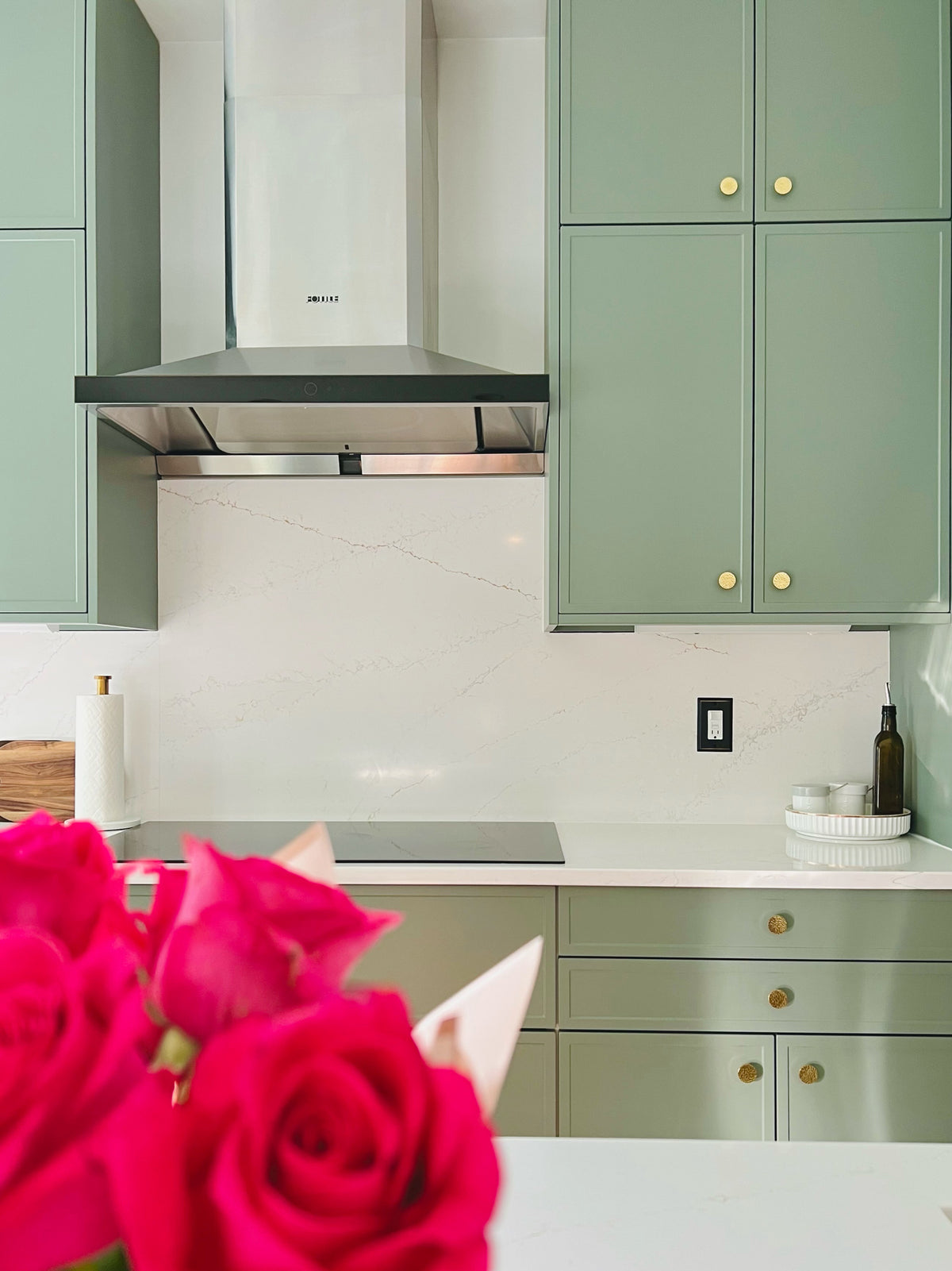 A Sleek Green Kitchen Renovation - Semihandmade