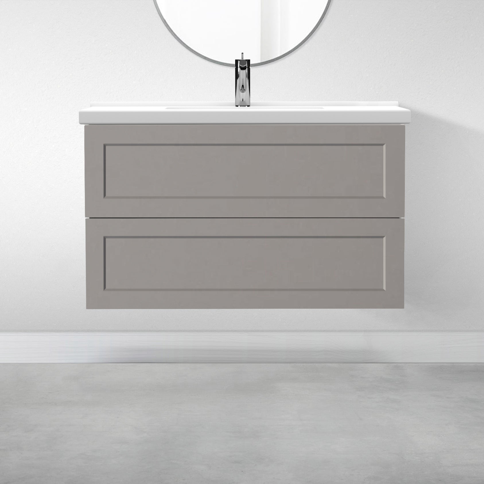 2 Drawers - 39 3/8" for Godmorgon Supermatte Shaker / Light Grey