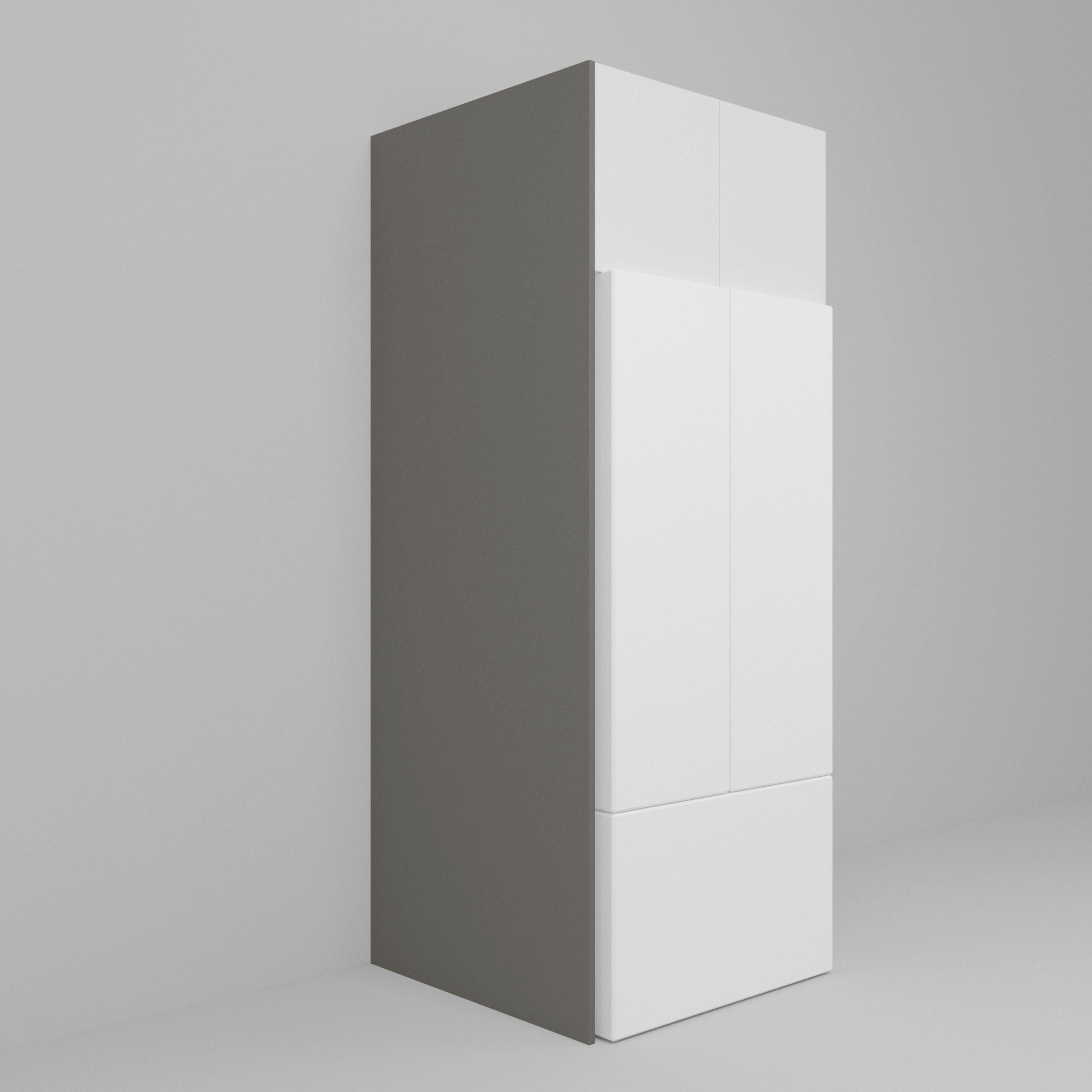 Light Grey Supermatte Slab Cover Panels for Sektion