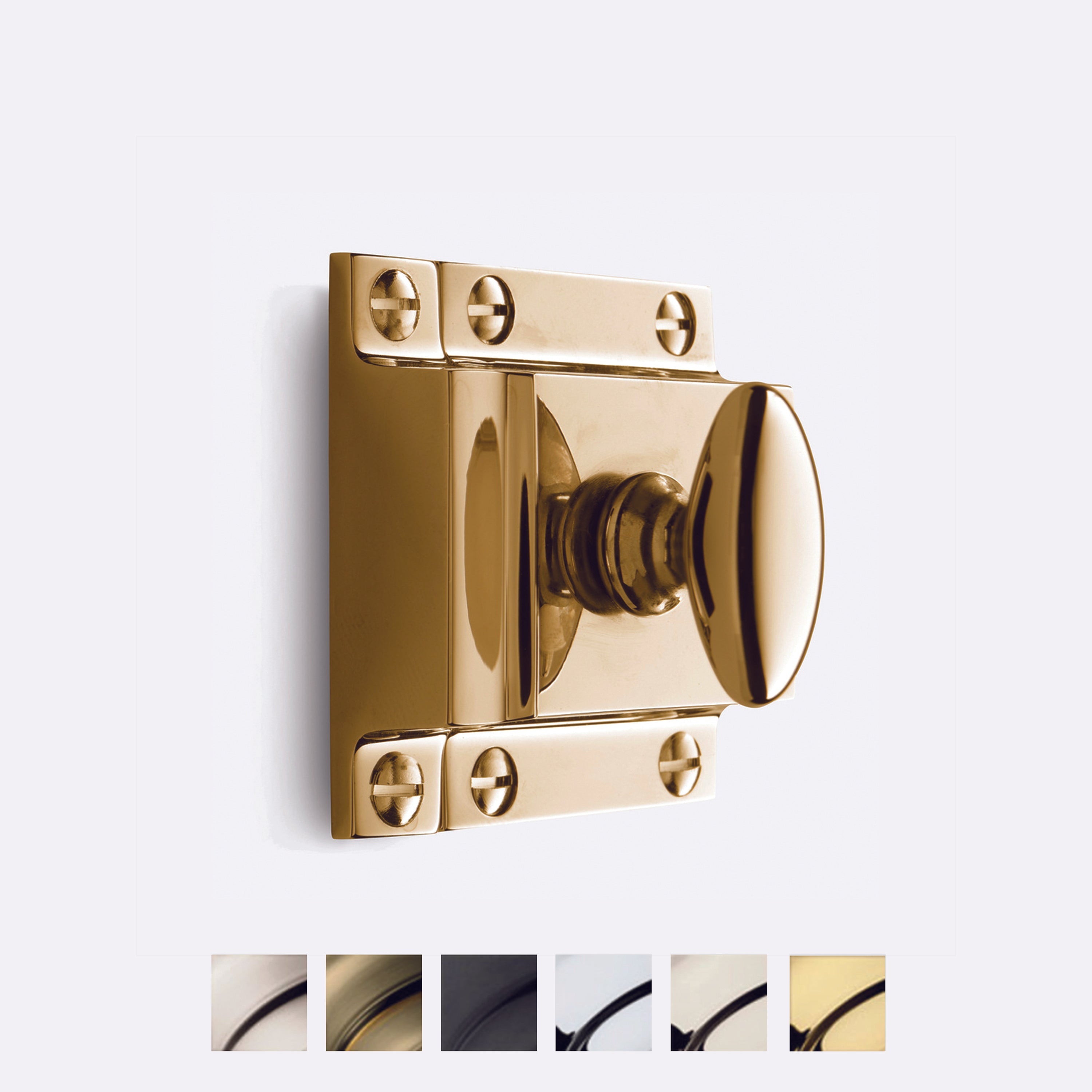 Large Oval Cupboard Latch by Rejuvenation Unlacquered Brass