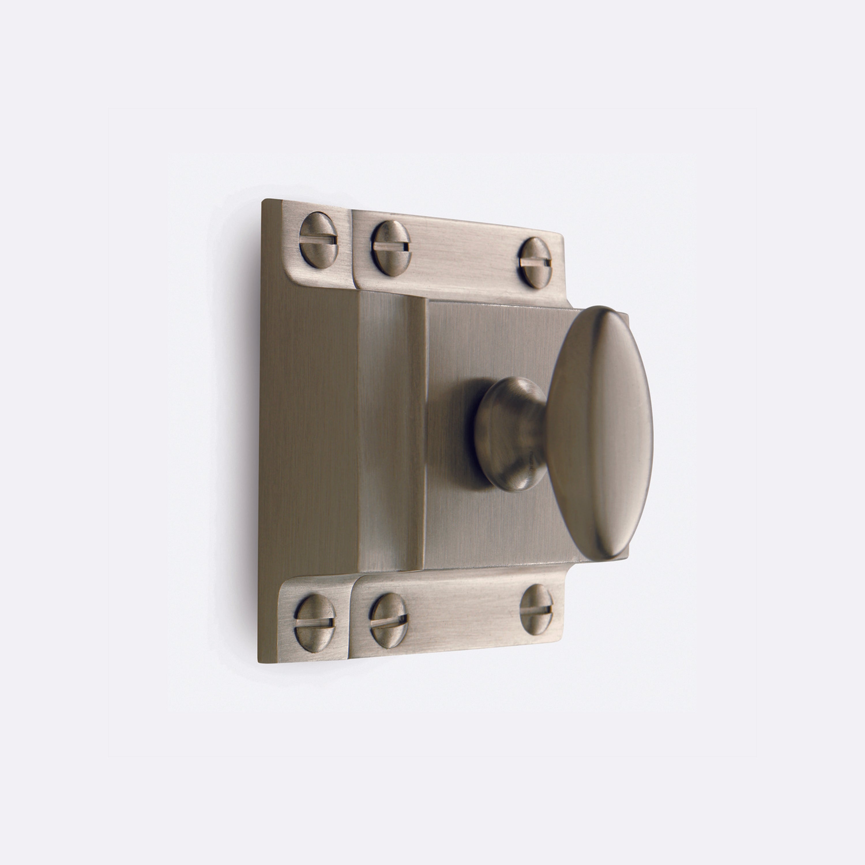 Large Oval Cupboard Latch by Rejuvenation Brushed Nickel