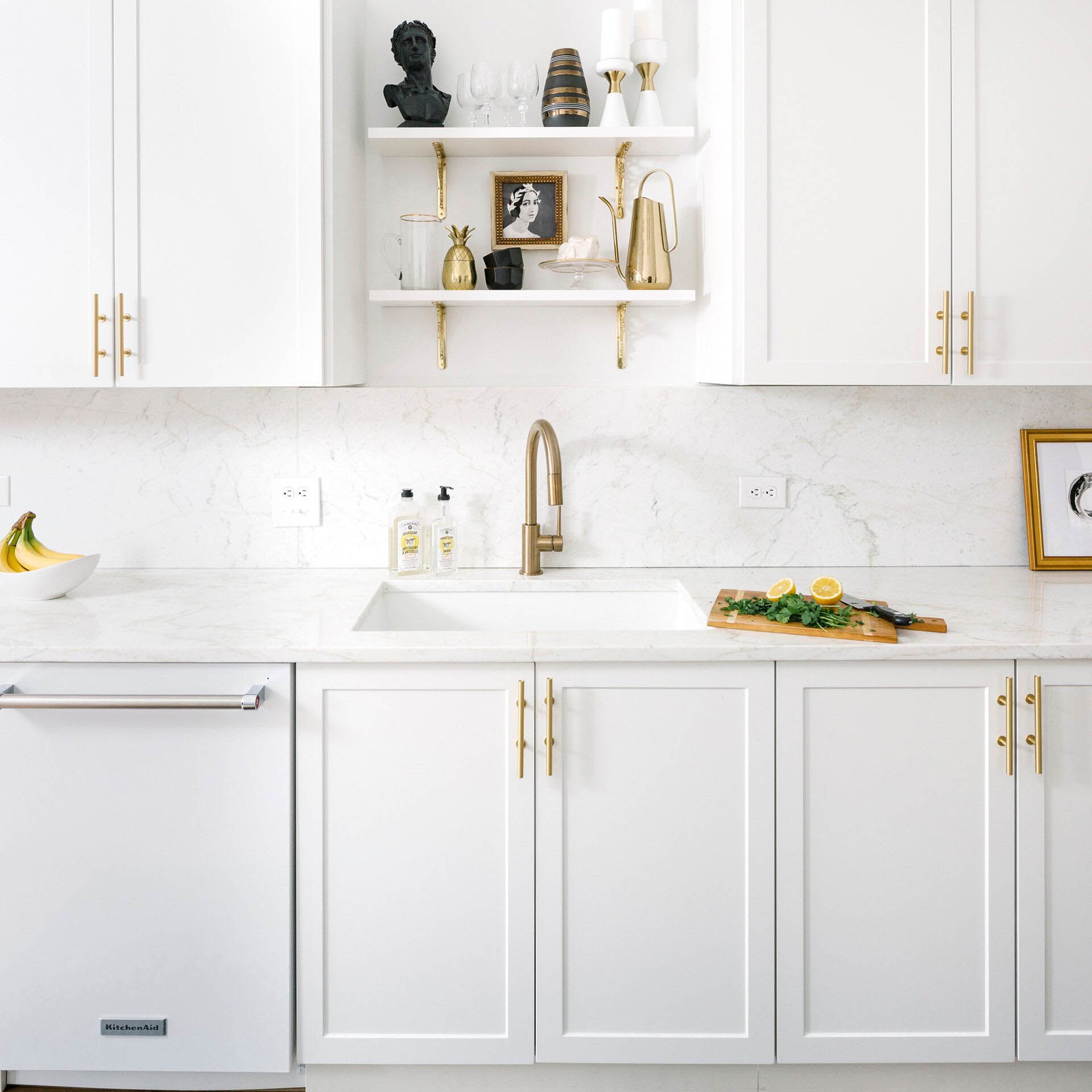 24" Round Bar Pull - Brushed Brass Brushed Brass