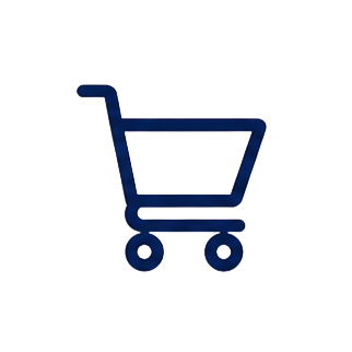 Dark blue shopping cart icon