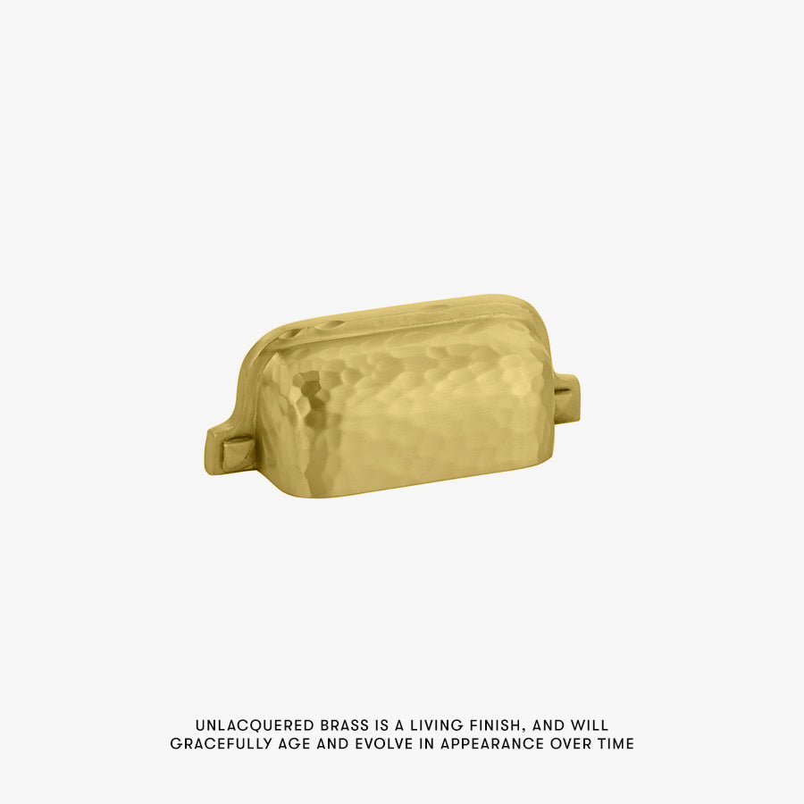 Arts and Crafts 3in Hammered Bin Pull