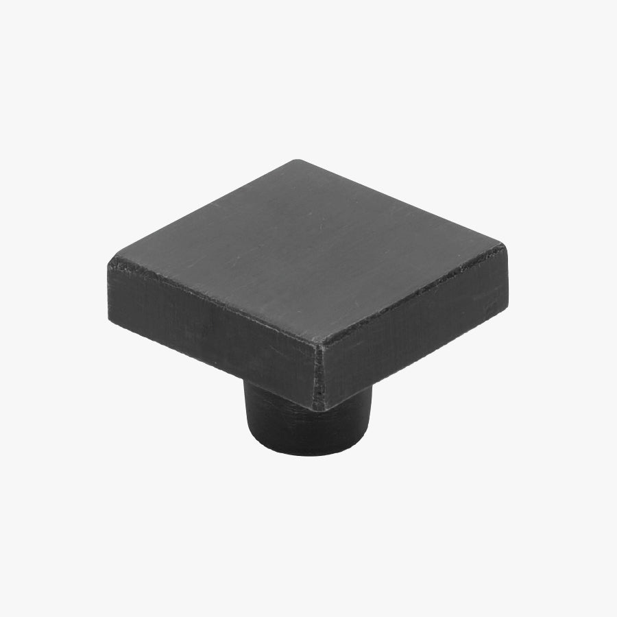 Sandcast Bronze 1-1/4in Rustic Modern Square Knob