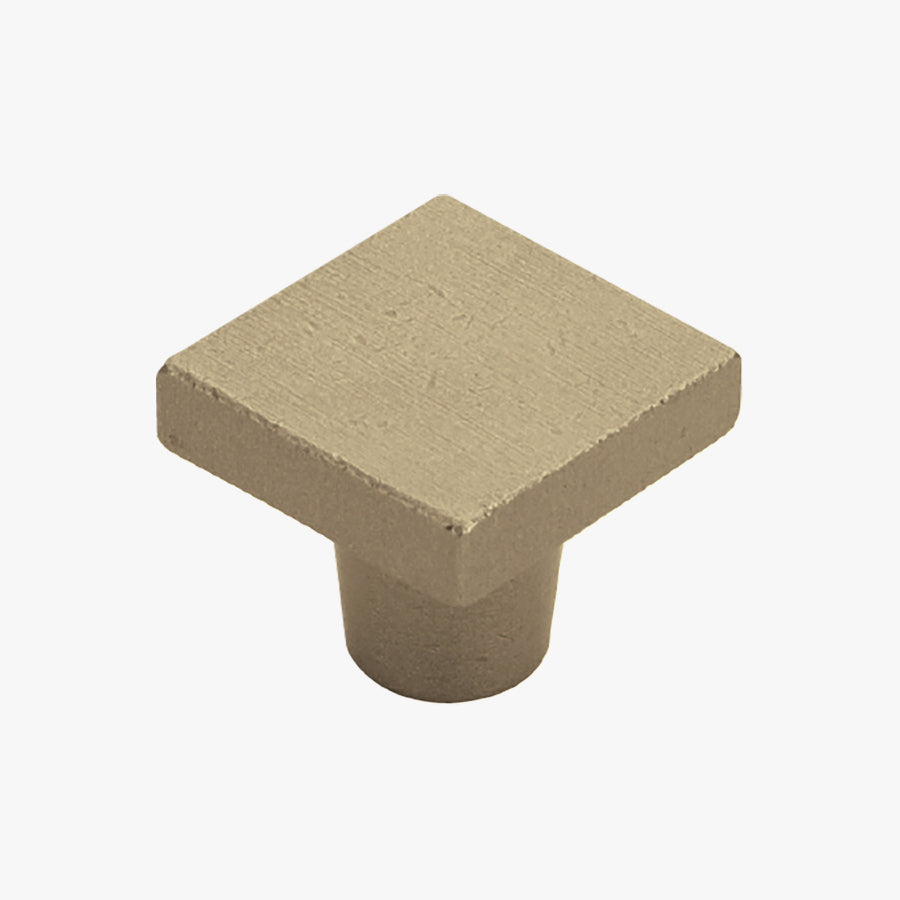 Sandcast Bronze 1-1/4in Rustic Modern Square Knob