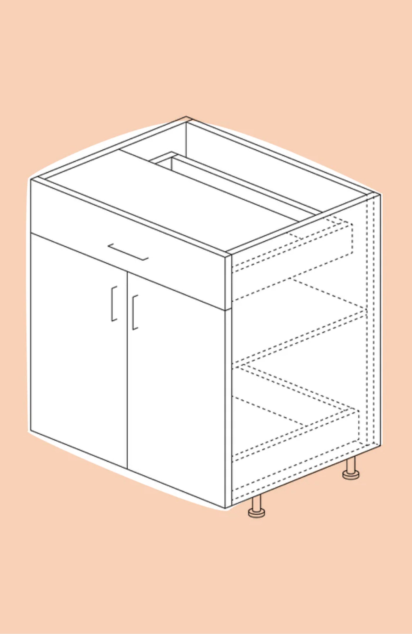 Illustration of cabinets