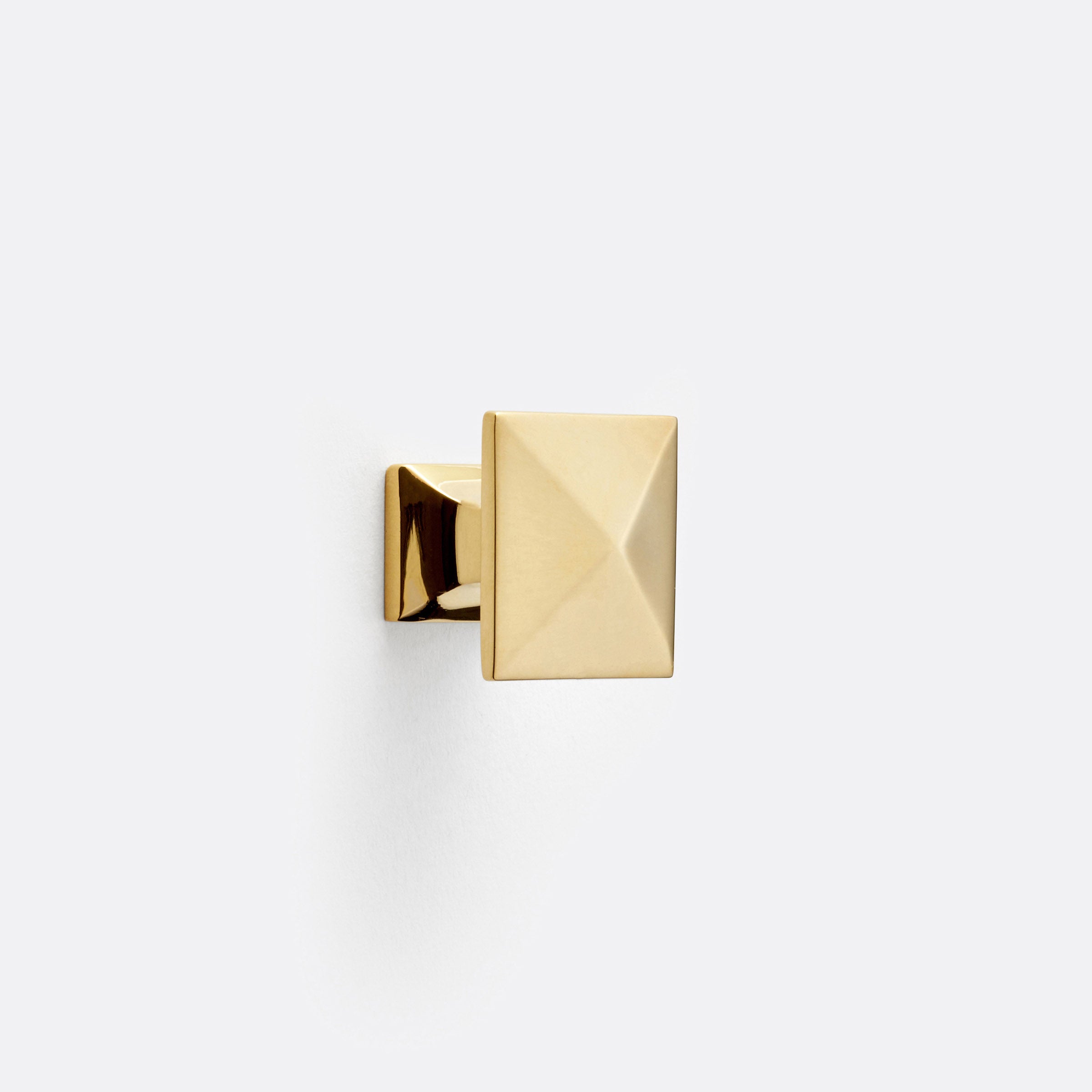 Mission Pyramid Cabinet Knob by Rejuvenation Unlacquered Brass