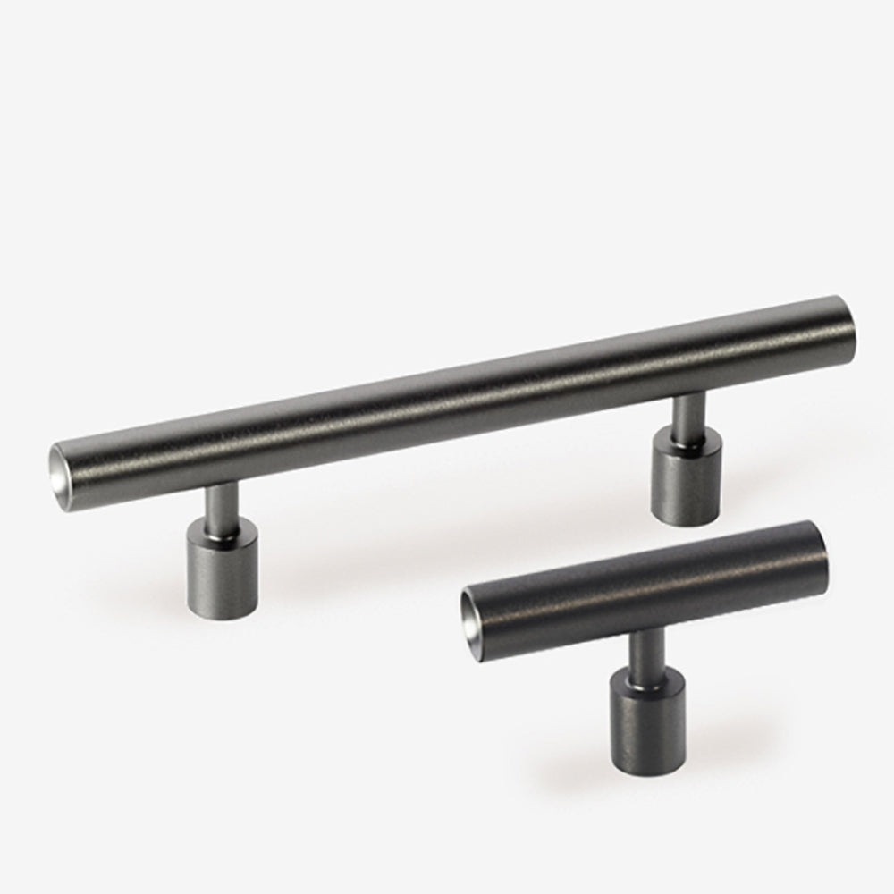 Round Bar Pulls by Lew's Hardware 2" Round Bar Knob - Black Stainless Steel / Black Stainless Steel