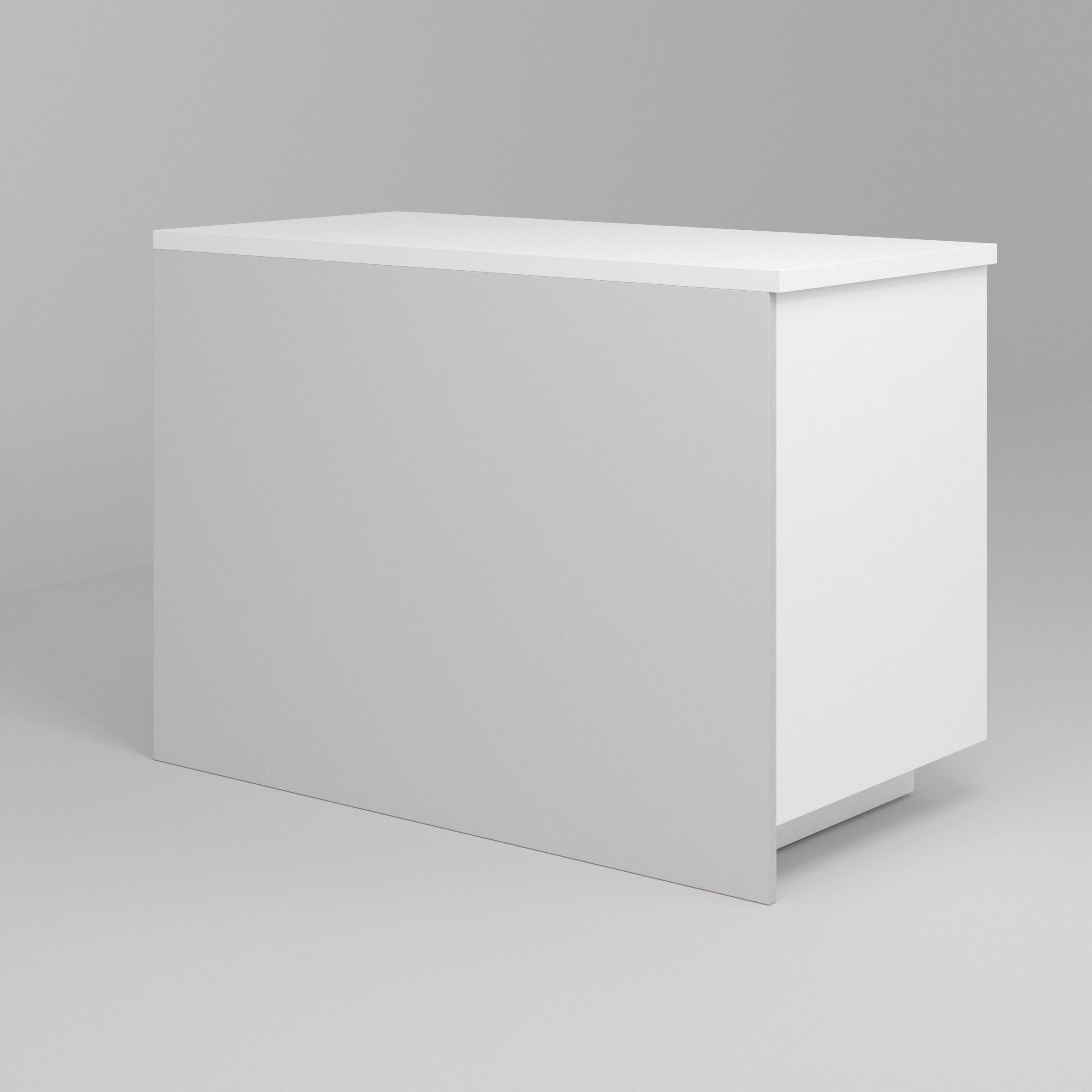 White Supermatte Slab Cover Panels for Sektion 49.25" x 36" - Island Panel / White