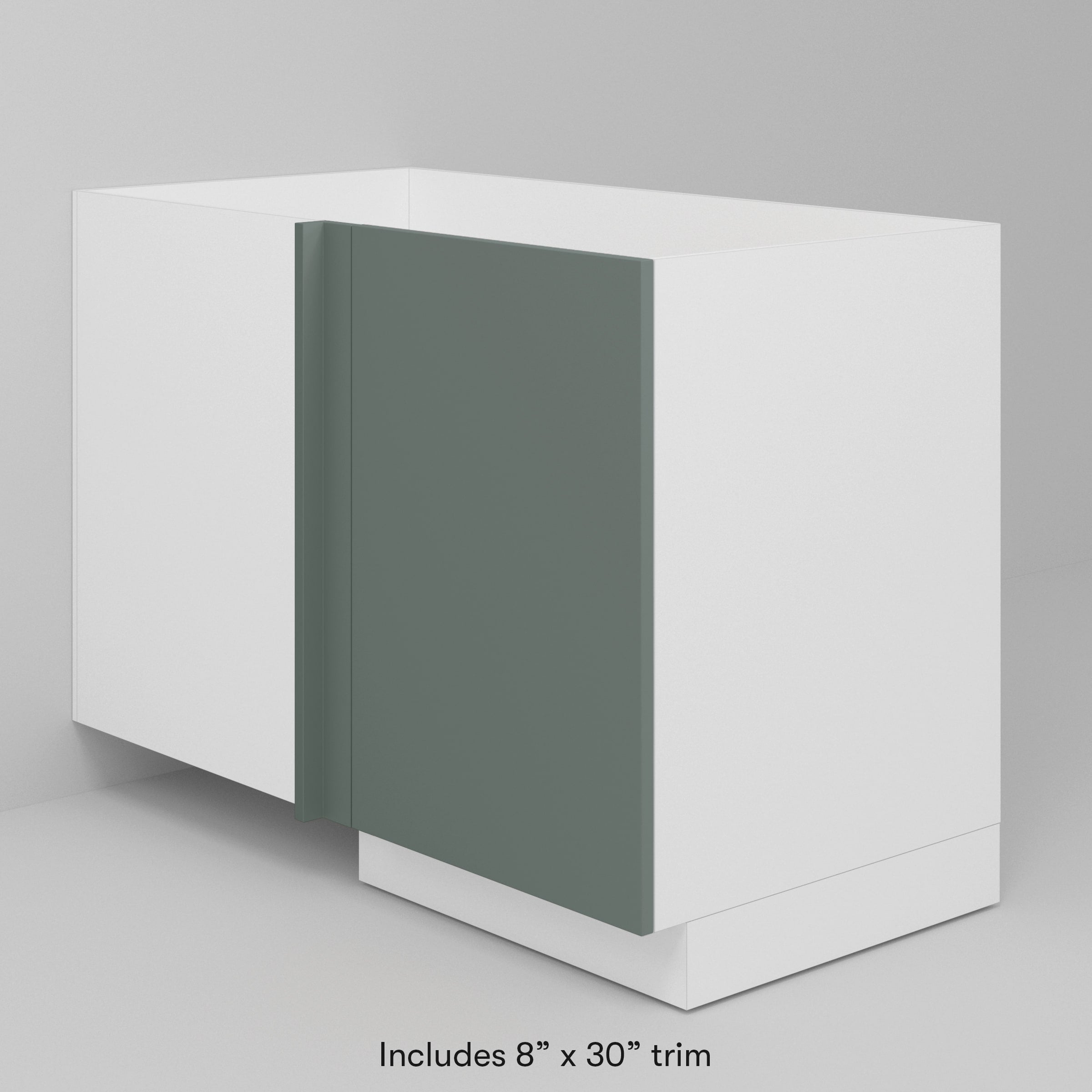 Moss Supermatte Slab Door for Sektion 21" Corner Cabinet / 30" (W/TRIM) / Moss