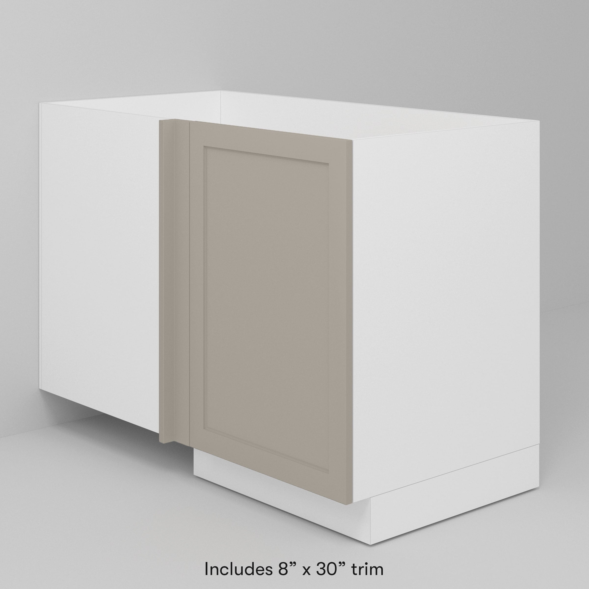 Stone Supermatte Shaker Door for Sektion 21" Corner Cabinet / 30" (W/TRIM) / Stone