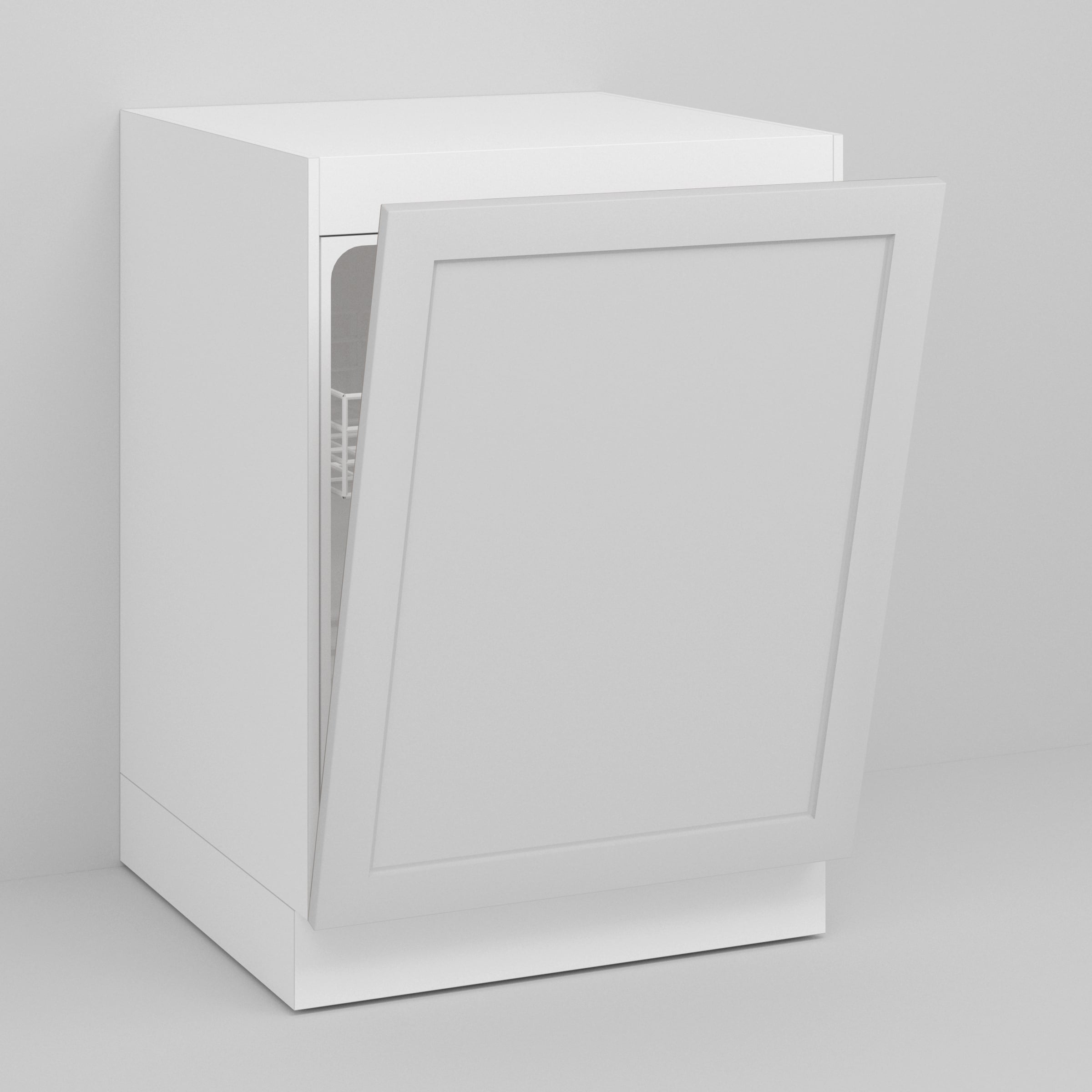 White Supermatte Shaker Door for Sektion 24" / 30" Dishwasher / White