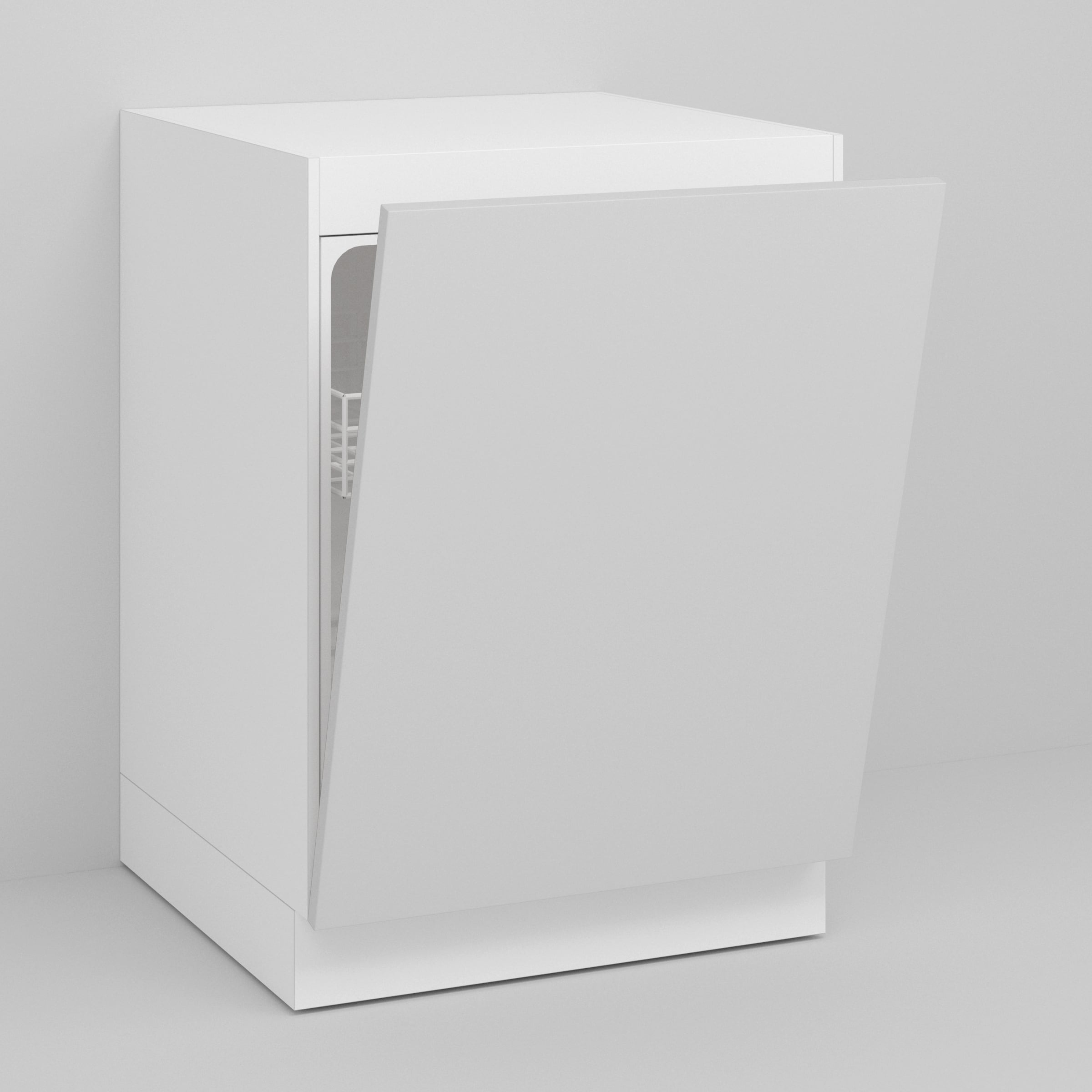 White Supermatte Slab Door for Sektion 24" / 30" Dishwasher / White