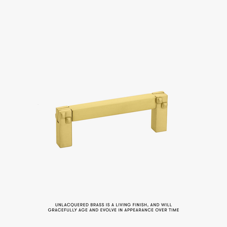 Arts and Crafts Mortise and Tenon Pull by Emtek 3" / Unlacquered Brass