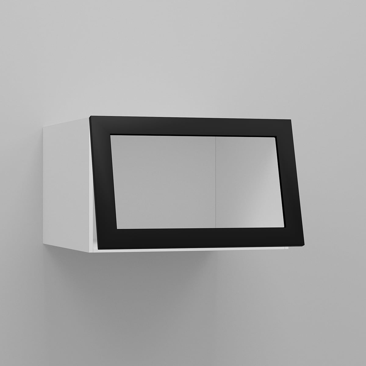 Black Supermatte Shaker Door for Sektion 30" / 15" Glass-ready Flip up / Black