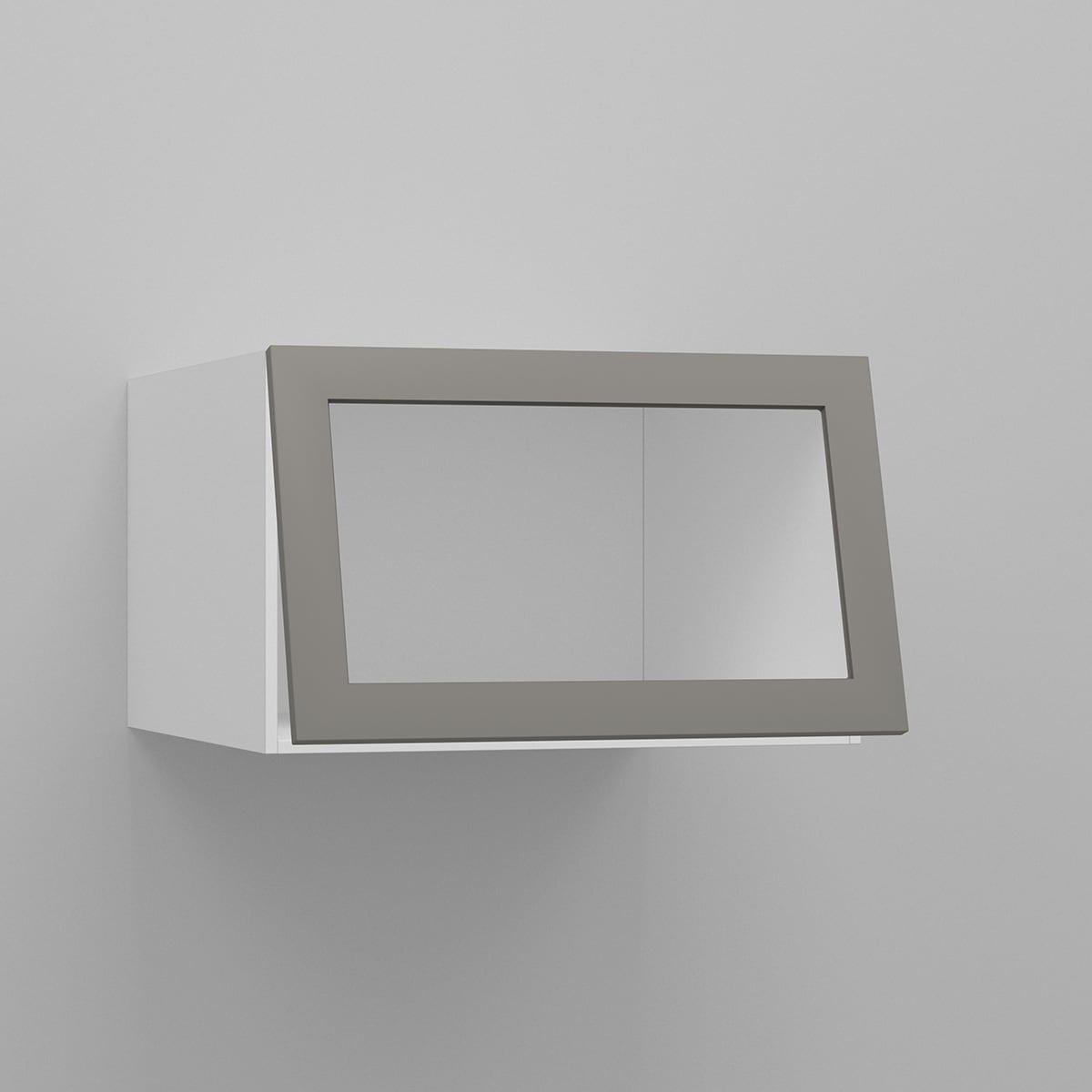 Light Grey Supermatte Shaker Door for Sektion 30" / 15" Glass-ready Flip up / Light Grey