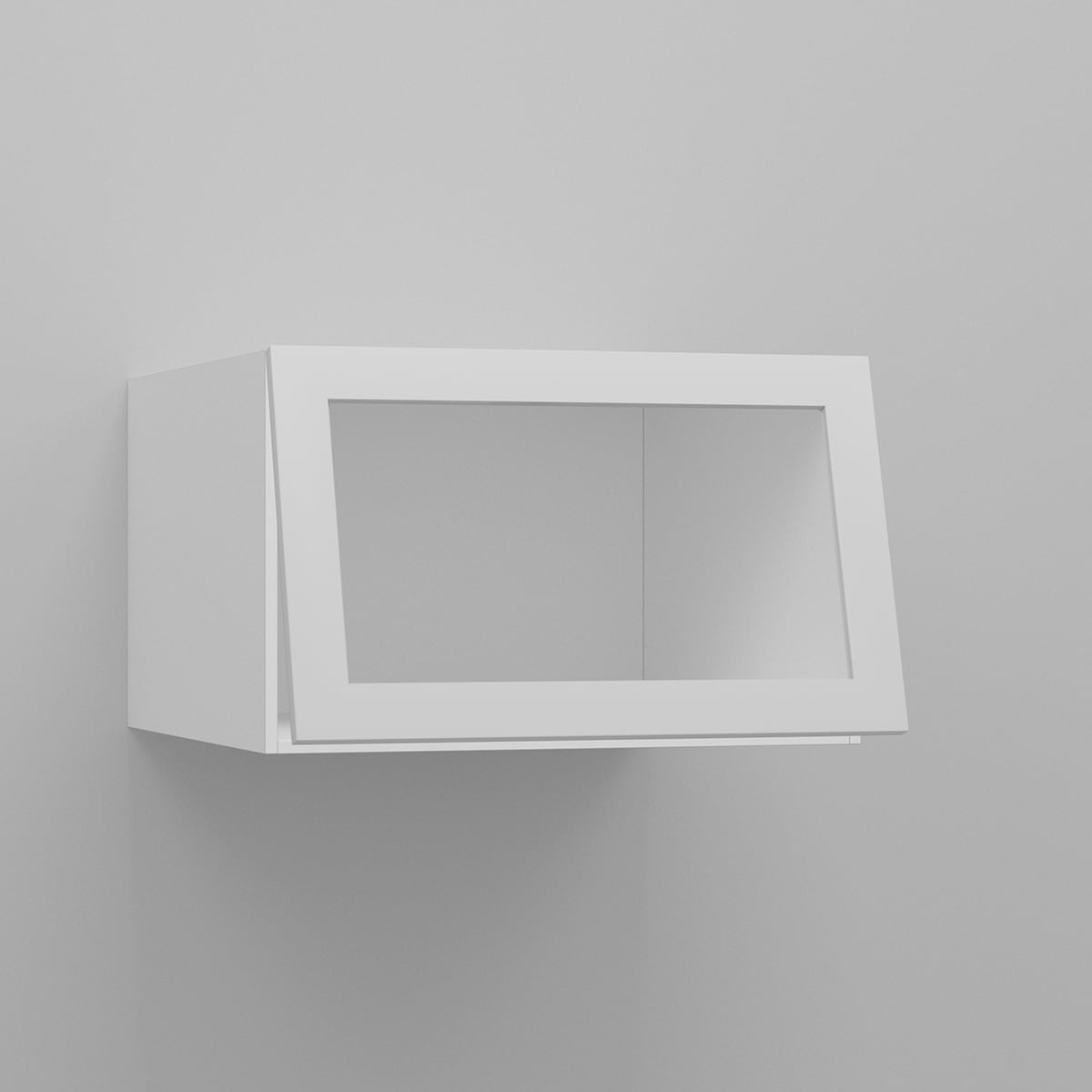 White Supermatte Shaker Door for Sektion 30" / 15" Glass-ready Flip up / White