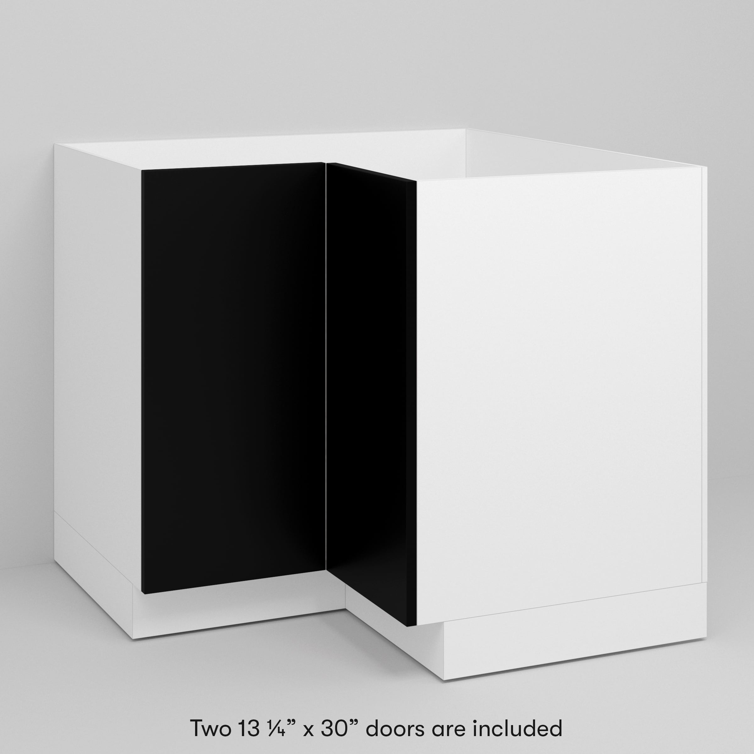 Black Supermatte Slab Door for Sektion 13" Lazy Susan / 30" (2PCS) / Black