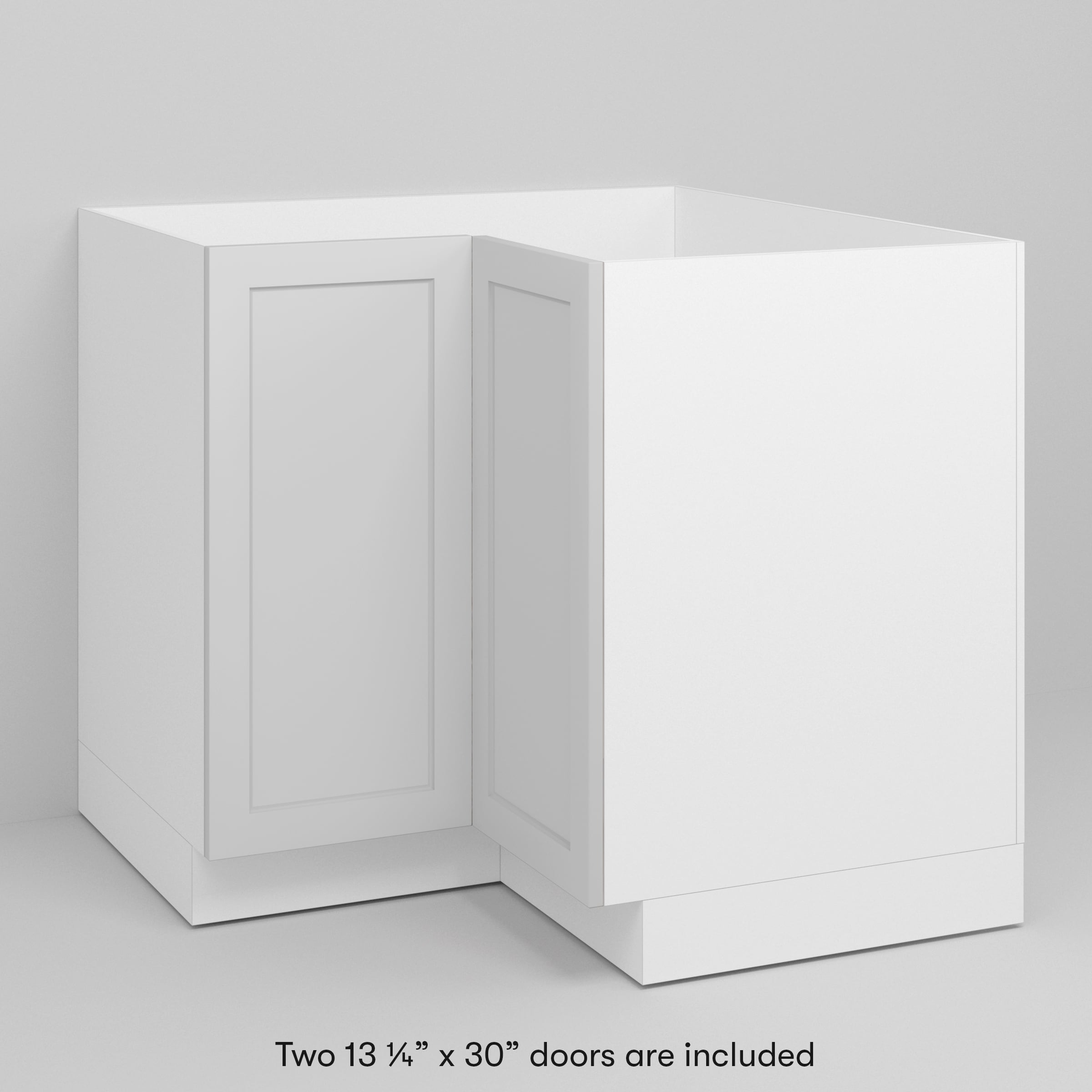 White Supermatte Shaker Door for Sektion 13" Lazy Susan / 30" (2PCS) / White