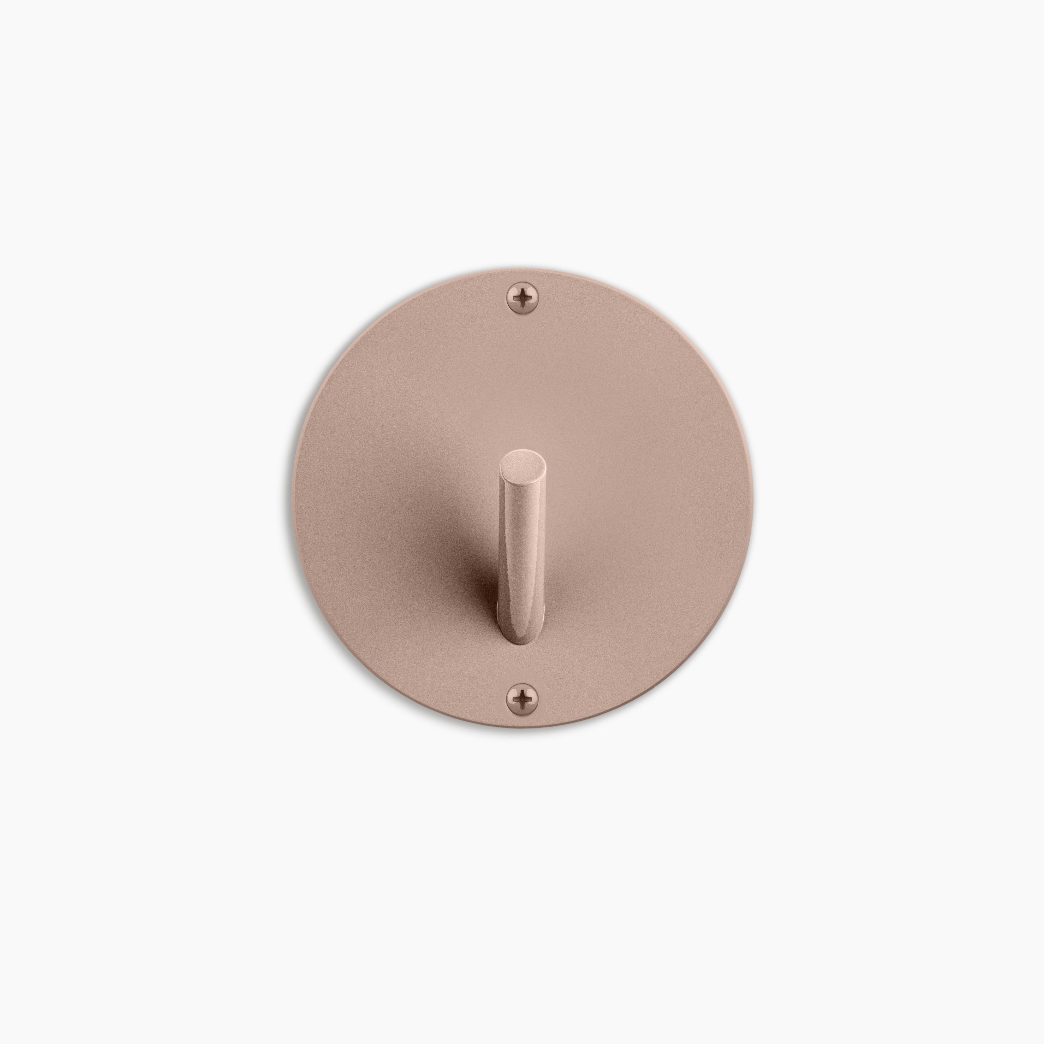 Peggy Round #1 Wall Hook by Shelfology Drywall / Pink Flash