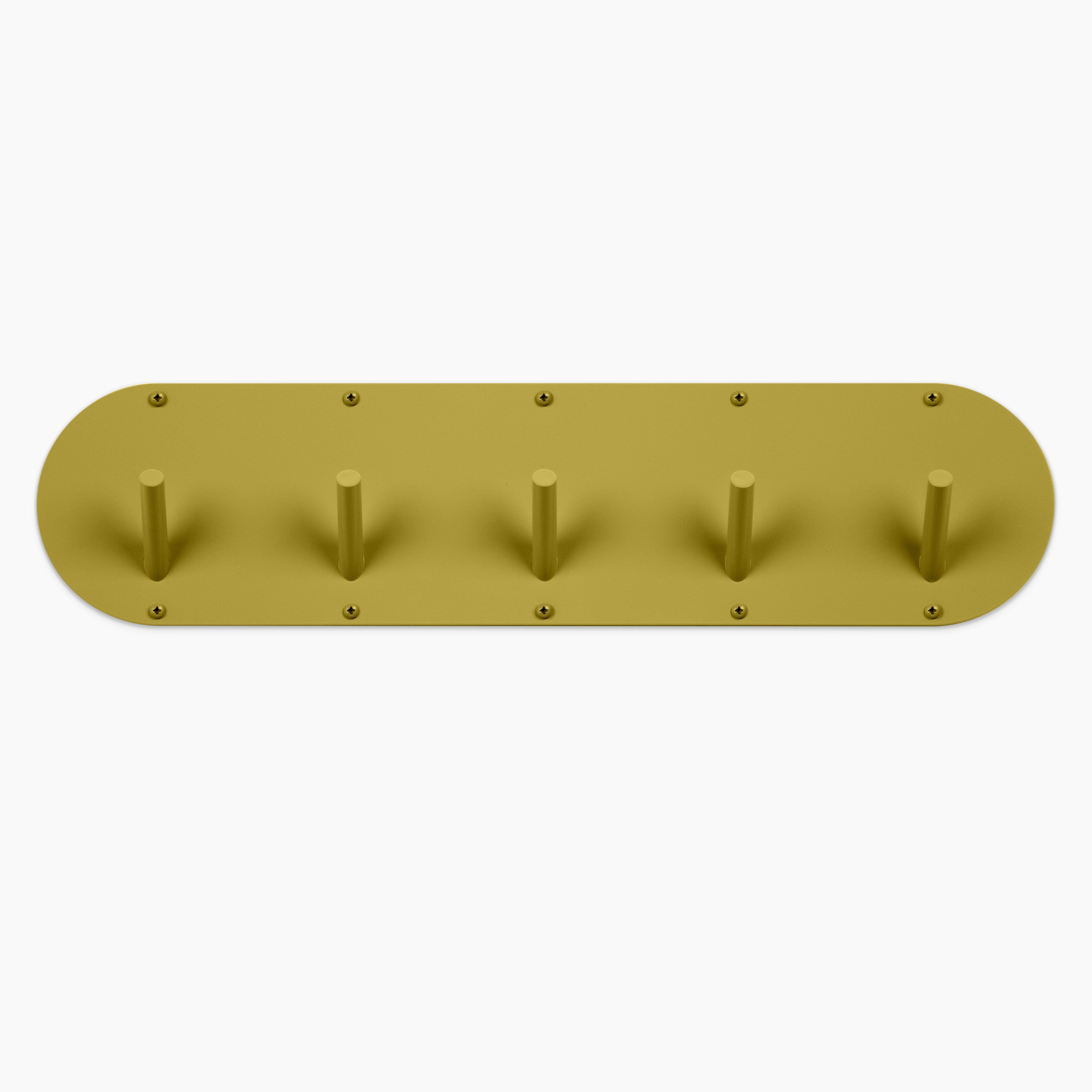 Peggy Round #5 Wall Hook by Shelfology Drywall / Honey Mustard