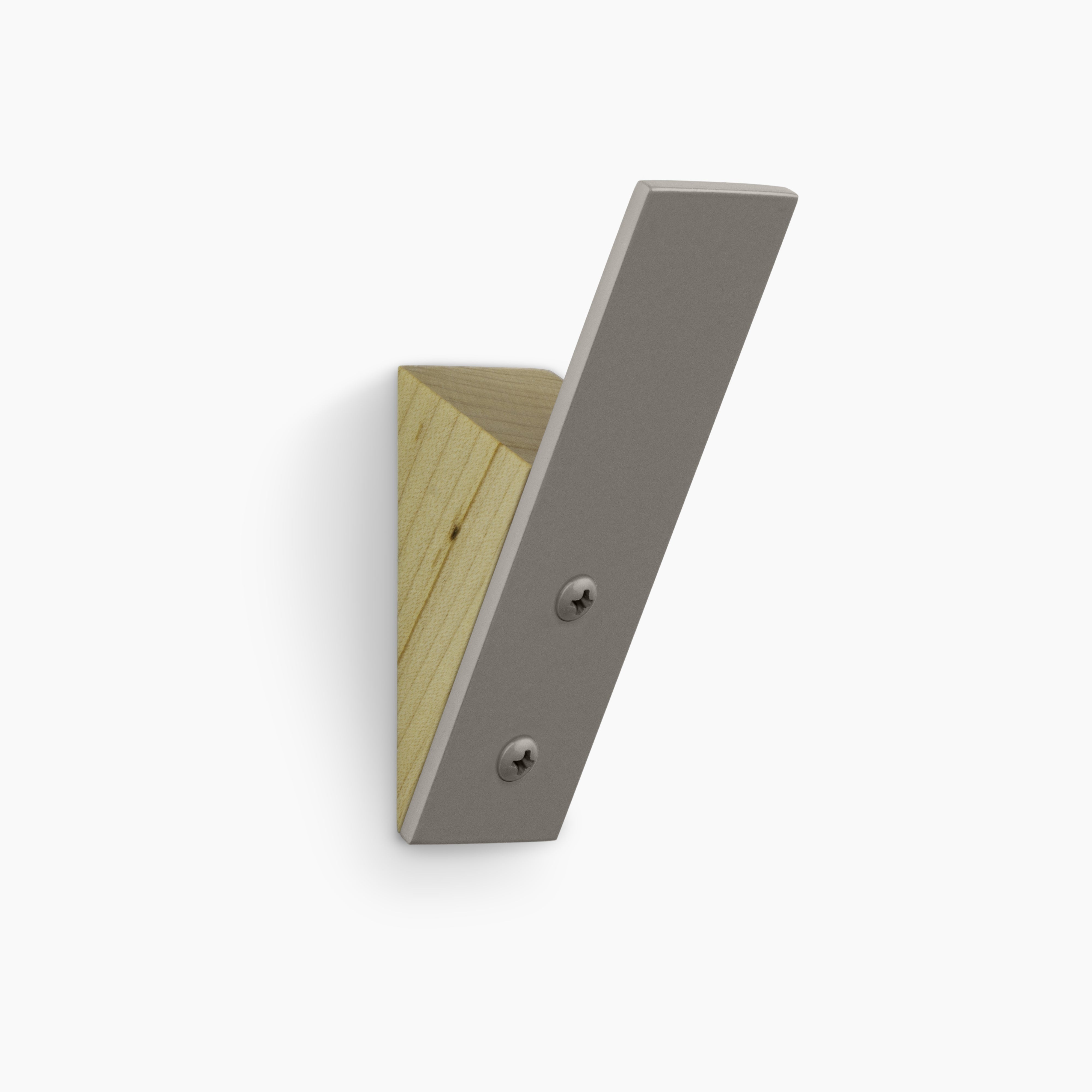 Shard Maple Wall Hook by Shelfology Drywall / Desert Grey